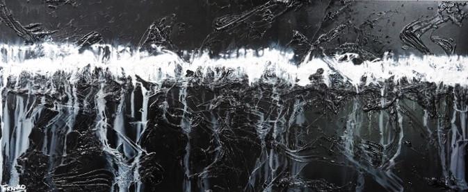 Minstral 240cm x 100cm Black Abstract Painting (SOLD)-abstract-[Franko_Artist]-[Australian_artist]-[Gold_Coast]-[Brisbane]-[modern]-[contemporary]-[original]-[Large_artwork]-Franklin Art Studio