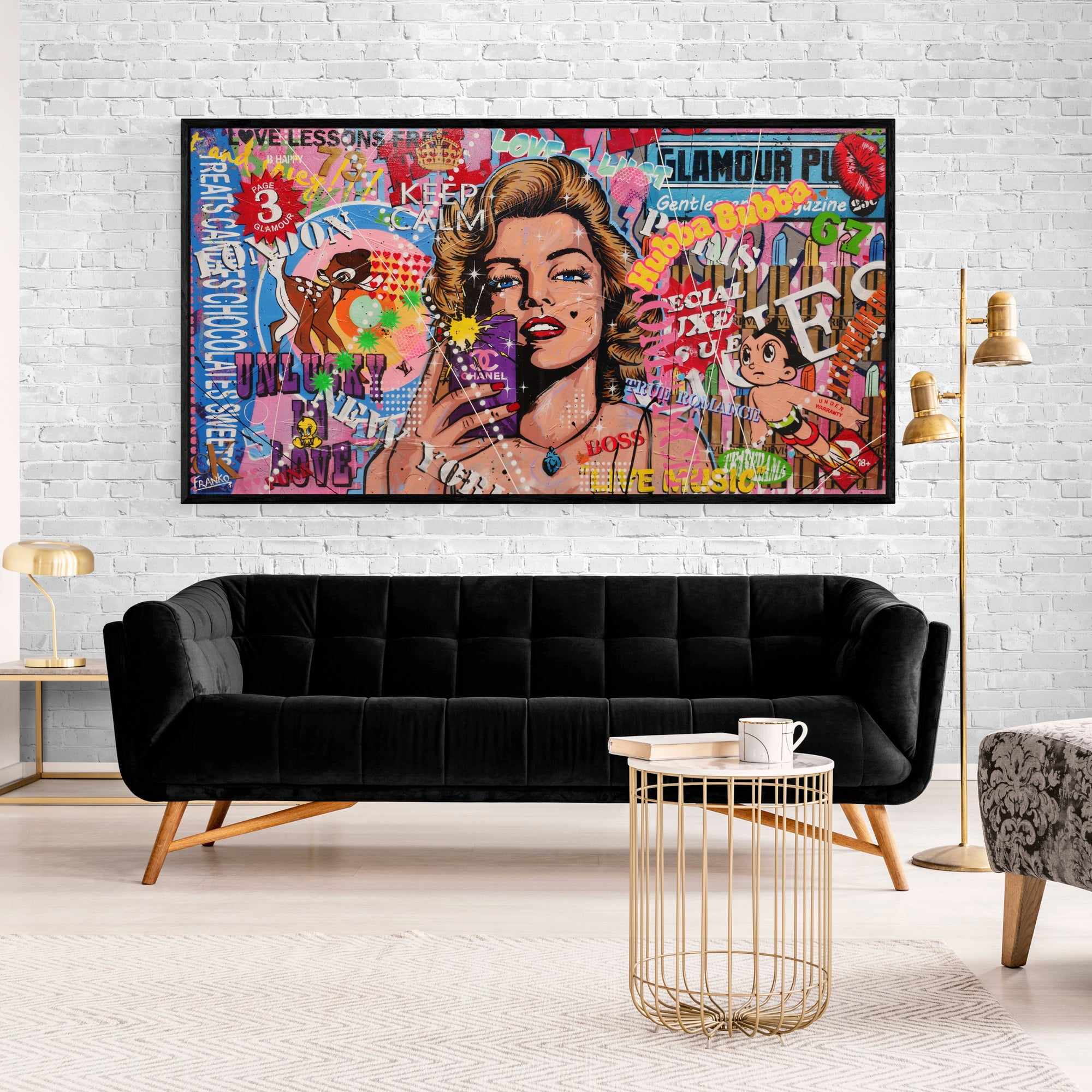 Miss Marvelous 190cm x 100cm Marilyn Monroe Textured Urban Pop Art Painting (SOLD)-Urban Pop Art-[Franko_Artist]-[Australian_artist]-[Gold_Coast]-[Brisbane]-[modern]-[contemporary]-[original]-[Large_artwork]-[The_Block]-[Dream_Homes]-[ideas]-[Grand_Designs]-[Art_Lover]-Franklin Art Studio