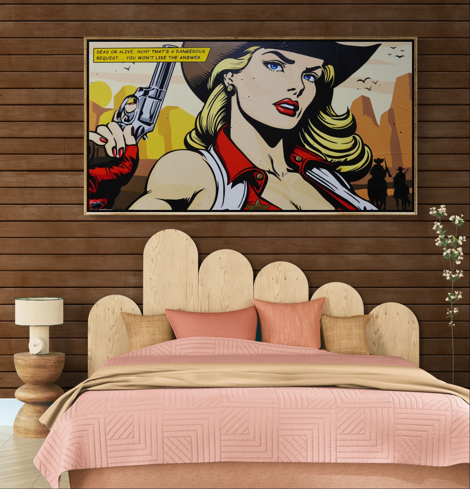 Dangerous Requests 190cm x 100cm Cowgirl Classic Pop Art Painting