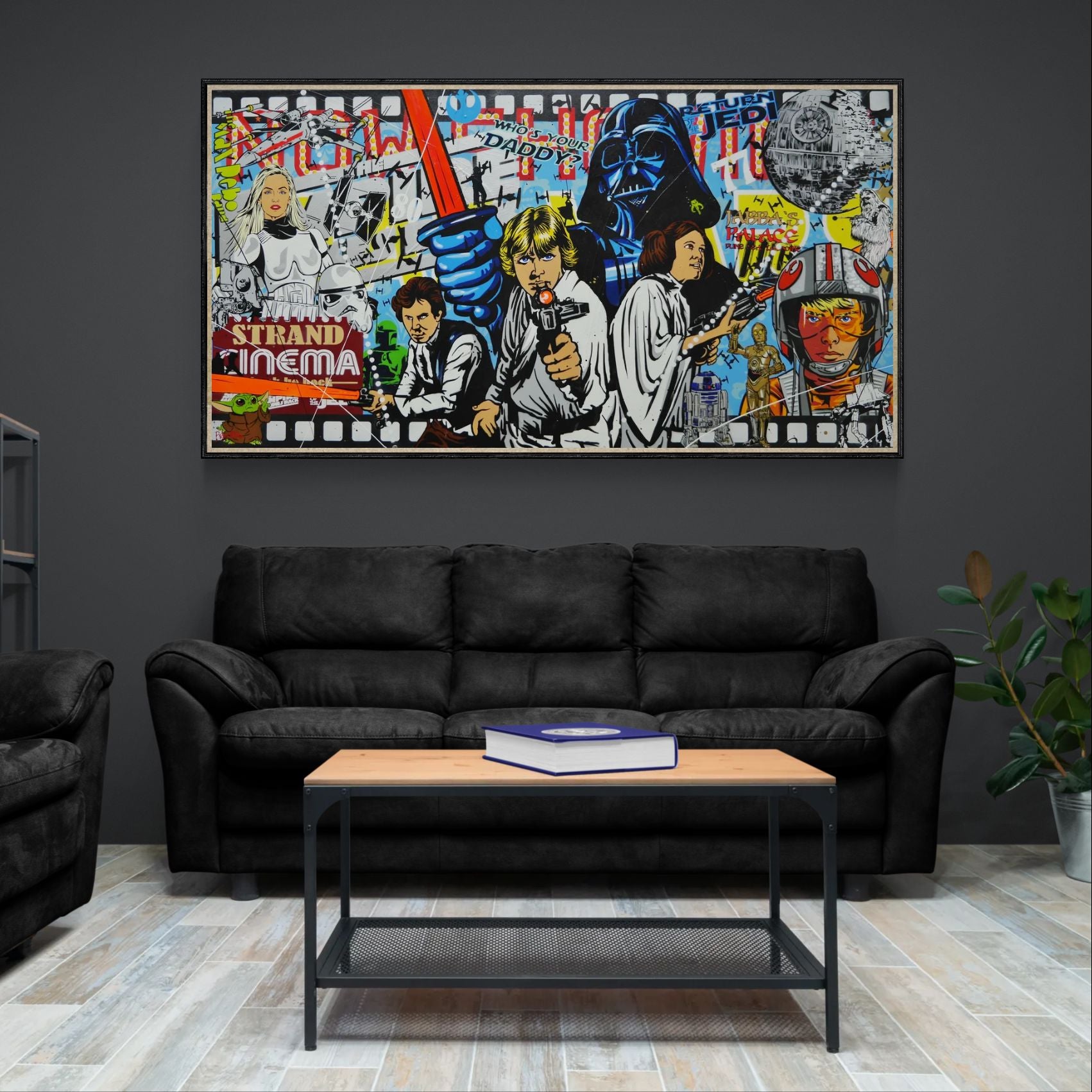 アールビバン ピーター・アンブッシュ VILLAIN UPRISE  版画 In a galaxy far, far away 190cm x 100cm Textured Urban Pop Art
