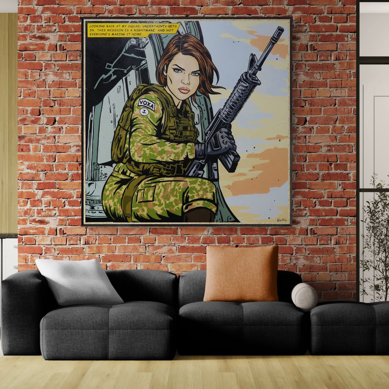 Looking Back 150cm x 150cm Combat Classic Pop Art Painting