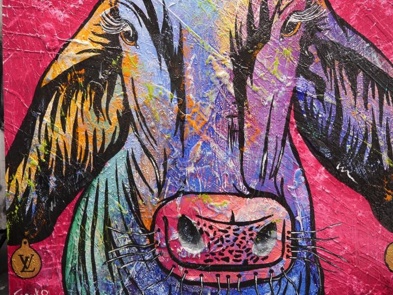 Molly 120cm x 120cm Droughtmaster Cow Painting (SOLD)