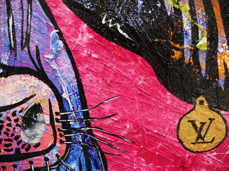 Molly 120cm x 120cm Droughtmaster Cow Painting (SOLD)-Animals-[Franko]-[Artist]-[Australia]-[Painting]-Franklin Art Studio