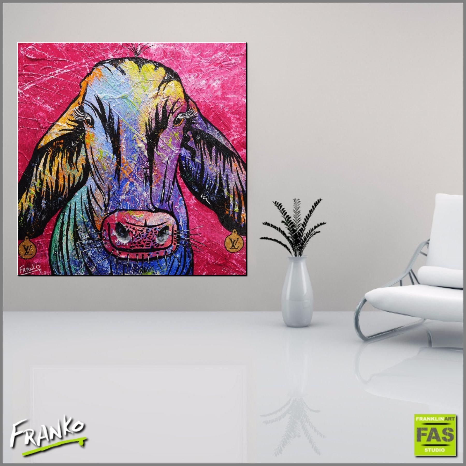 Molly 120cm x 120cm Droughtmaster Cow Painting (SOLD)-Animals-[Franko_Artist]-[Australian_artist]-[Gold_Coast]-[Brisbane]-[modern]-[contemporary]-[original]-[Large_artwork]-[The_Block]-[Dream_Homes]-[ideas]-[Grand_Designs]-[Art_Lover]-Franklin Art Studio