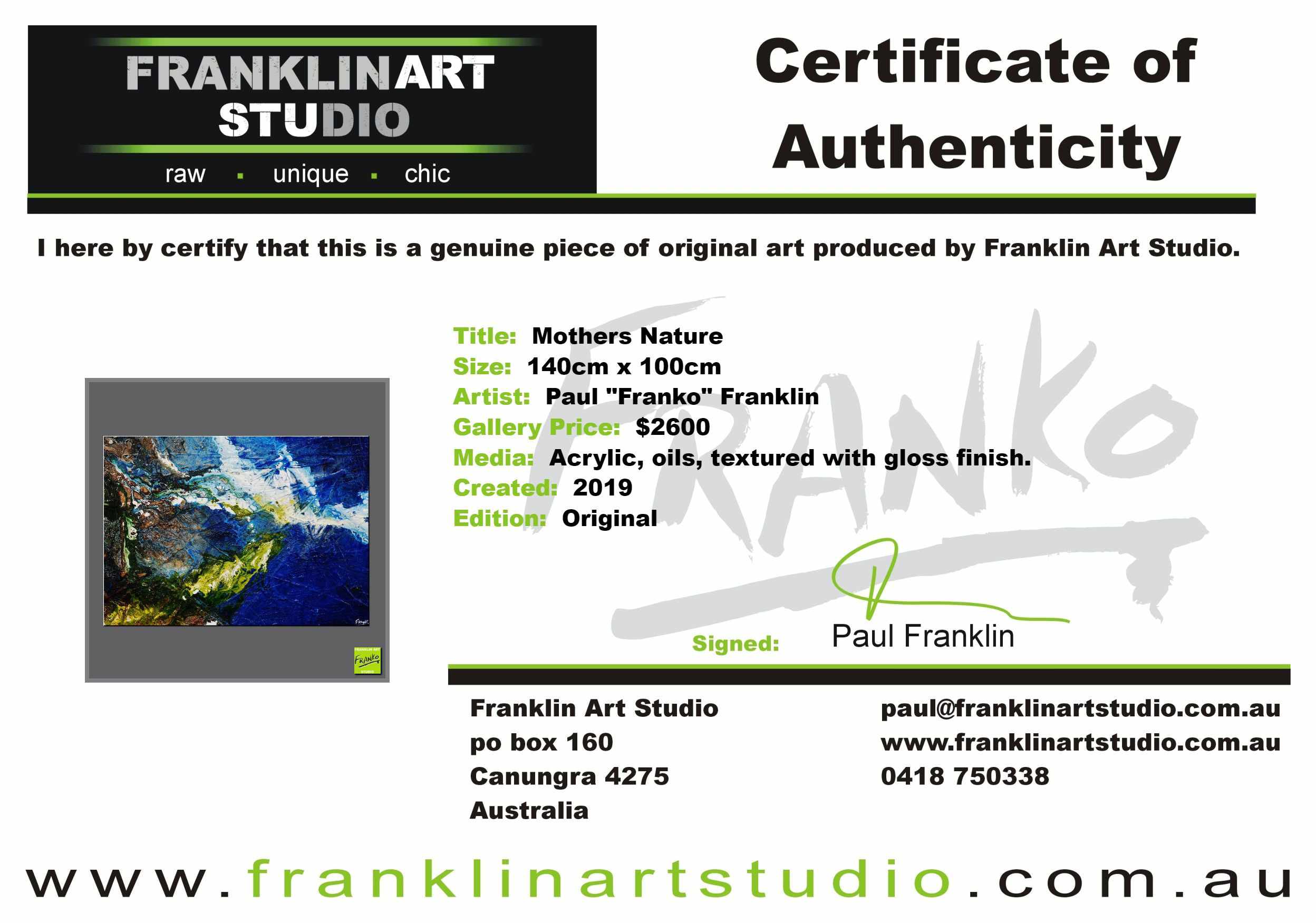 Mothers Nature 140cm x 100cm Blue Green Textured Abstract Painting (SOLD)-Abstract-[Franko_Artist]-[The_Block]-[Dream_Homes]-[ideas]-[Grand_Designs]-[Art_Lover]-Franklin Art Studio