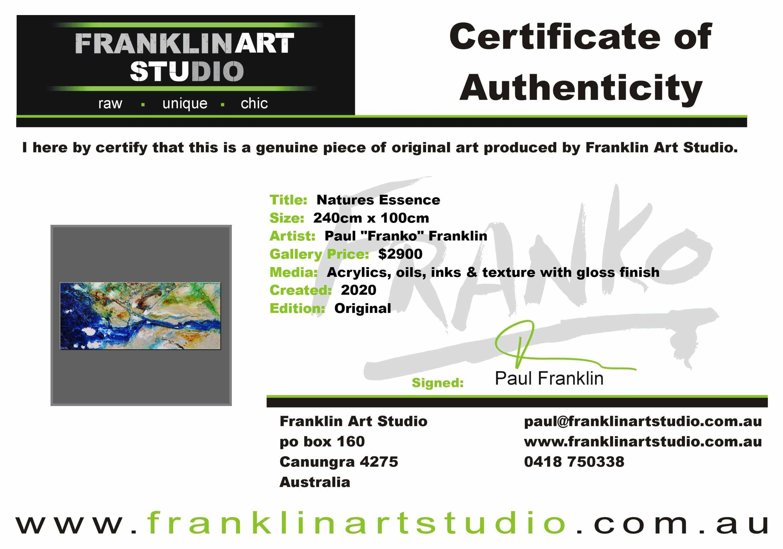 Natures Essence 240cm x 100cm Blue Cream Green Textured Abstract Painting (SOLD)-Abstract-[Franko_Artist]-[The_Block]-[Dream_Homes]-[ideas]-[Grand_Designs]-[Art_Lover]-Franklin Art Studio