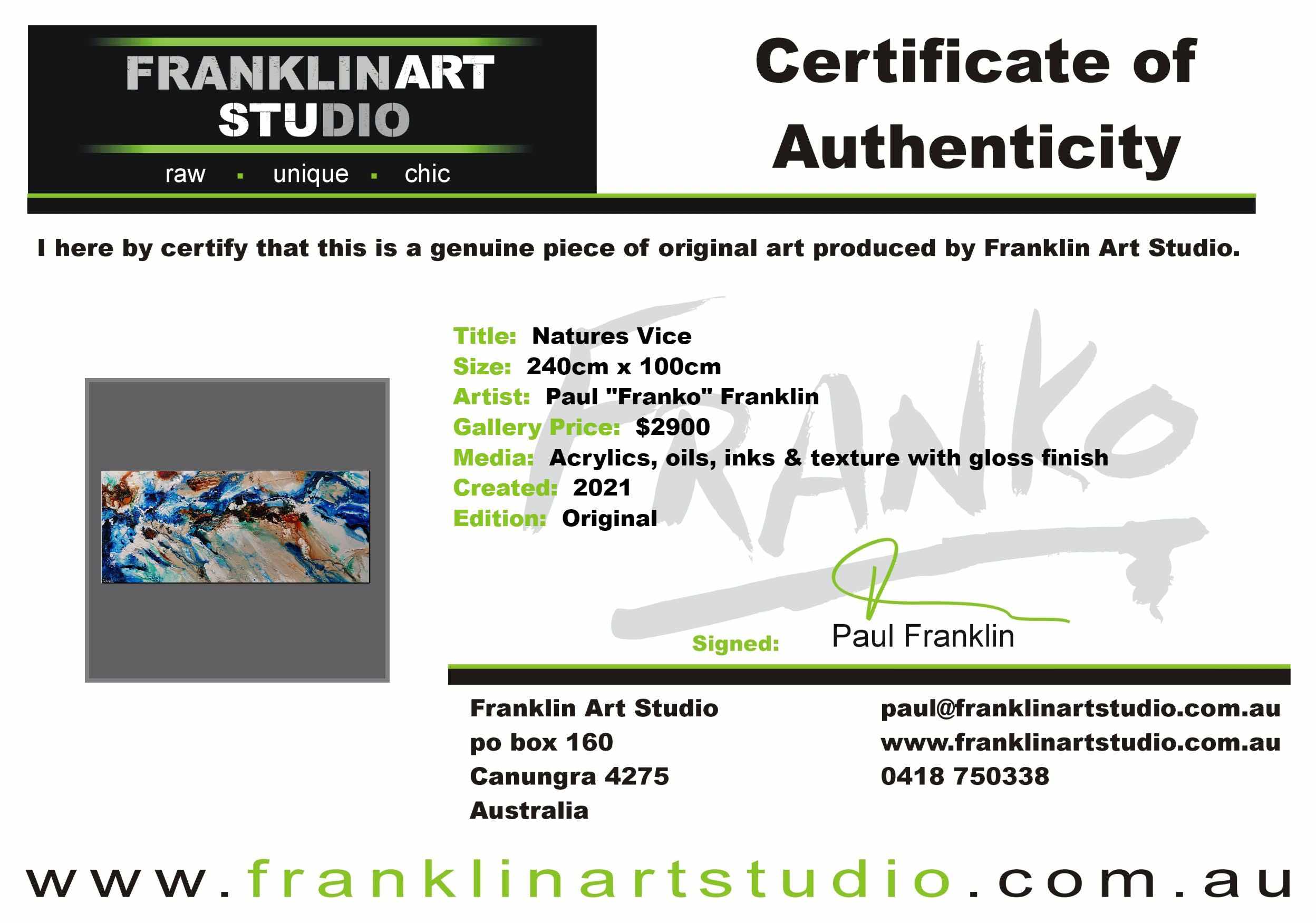 Natures Vice 240cm x 100cm Blue Cream Textured Abstract Painting (SOLD)-Abstract-[Franko]-[Australian]-[Popular]-[Best Selling]-Franklin Art Studio