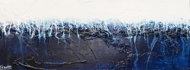 Navy Depths 160cm x 60cm Blue Abstract Painting (SOLD)-abstract-[Franko_Artist]-[Australian_artist]-[Gold_Coast]-[Brisbane]-[modern]-[contemporary]-[original]-[Large_artwork]-Franklin Art Studio