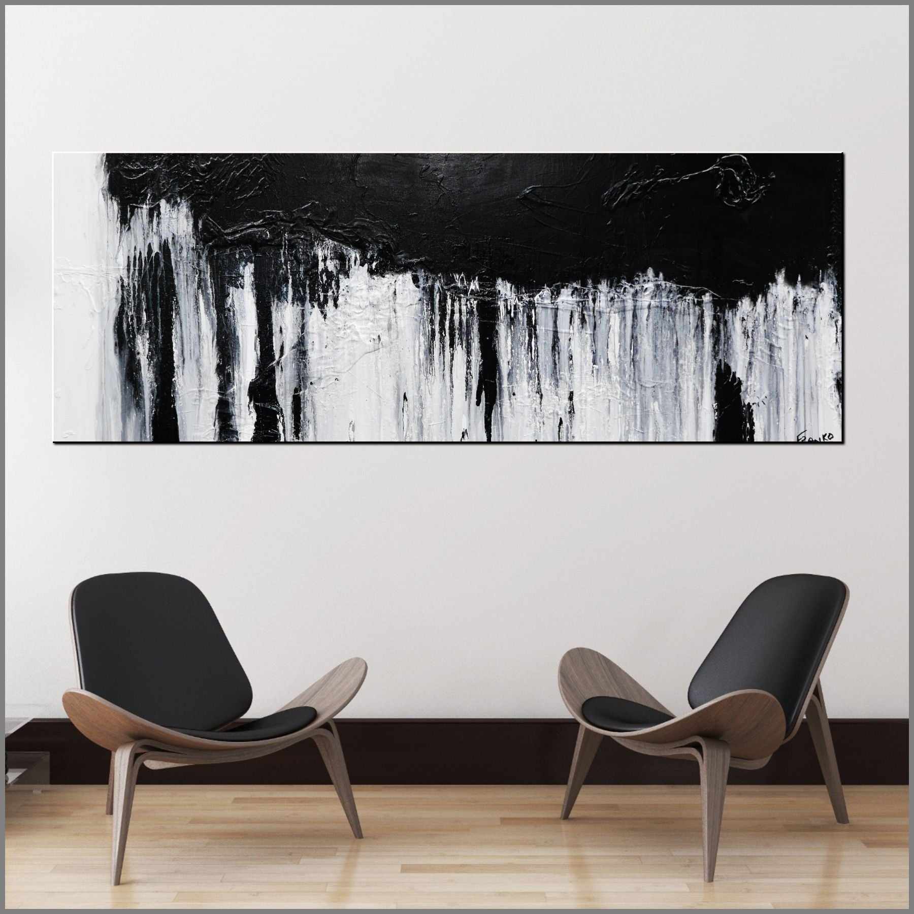 Neutral Candy 160cm x 60cm Black White Textured Abstract Painting (SOLD)-Abstract-[Franko_Artist]-[Australian_artist]-[Gold_Coast]-[Brisbane]-[modern]-[contemporary]-[original]-[Large_artwork]-[The_Block]-[Dream_Homes]-[ideas]-[Grand_Designs]-[Art_Lover]-Franklin Art Studio