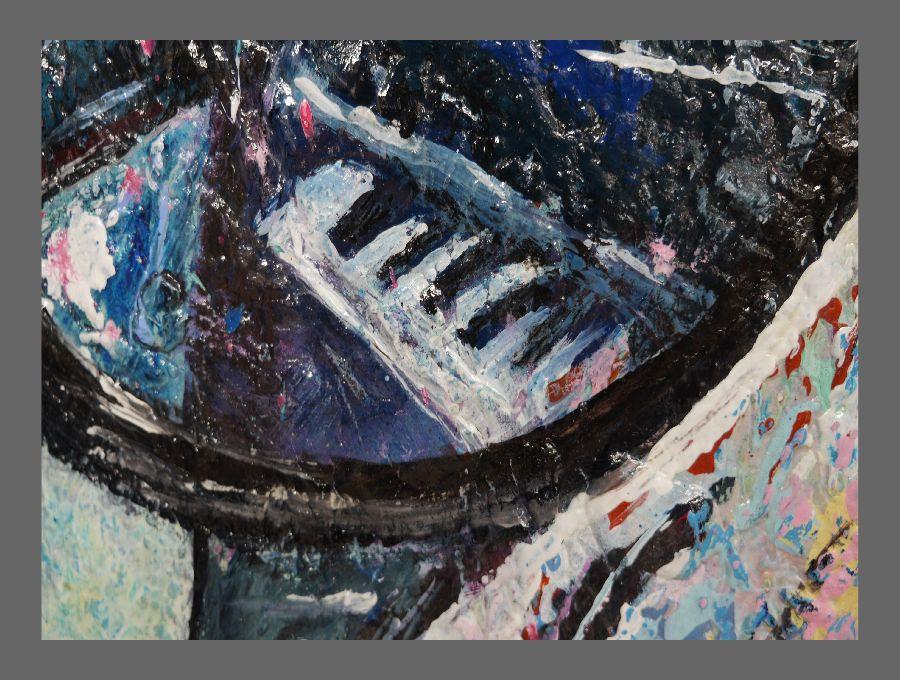 Night Time Is The Right Time 140cm x 100cm Ray Charles Painting (SOLD)-people-[Franko]-[Artist]-[Australia]-[Painting]-Franklin Art Studio