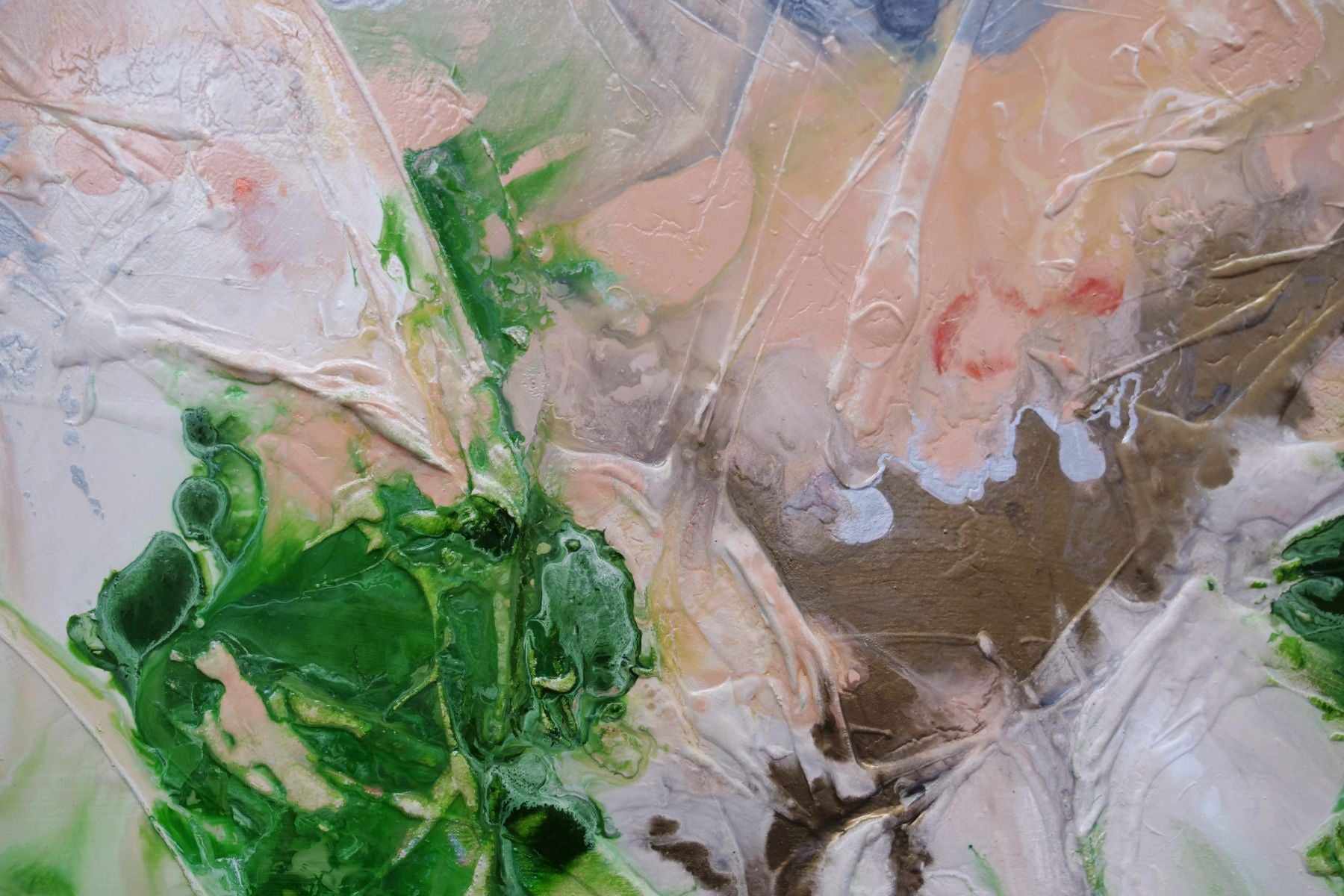 Nude By Design 160cm x 100cm Grey Green Textured Abstract Painting (SOLD)