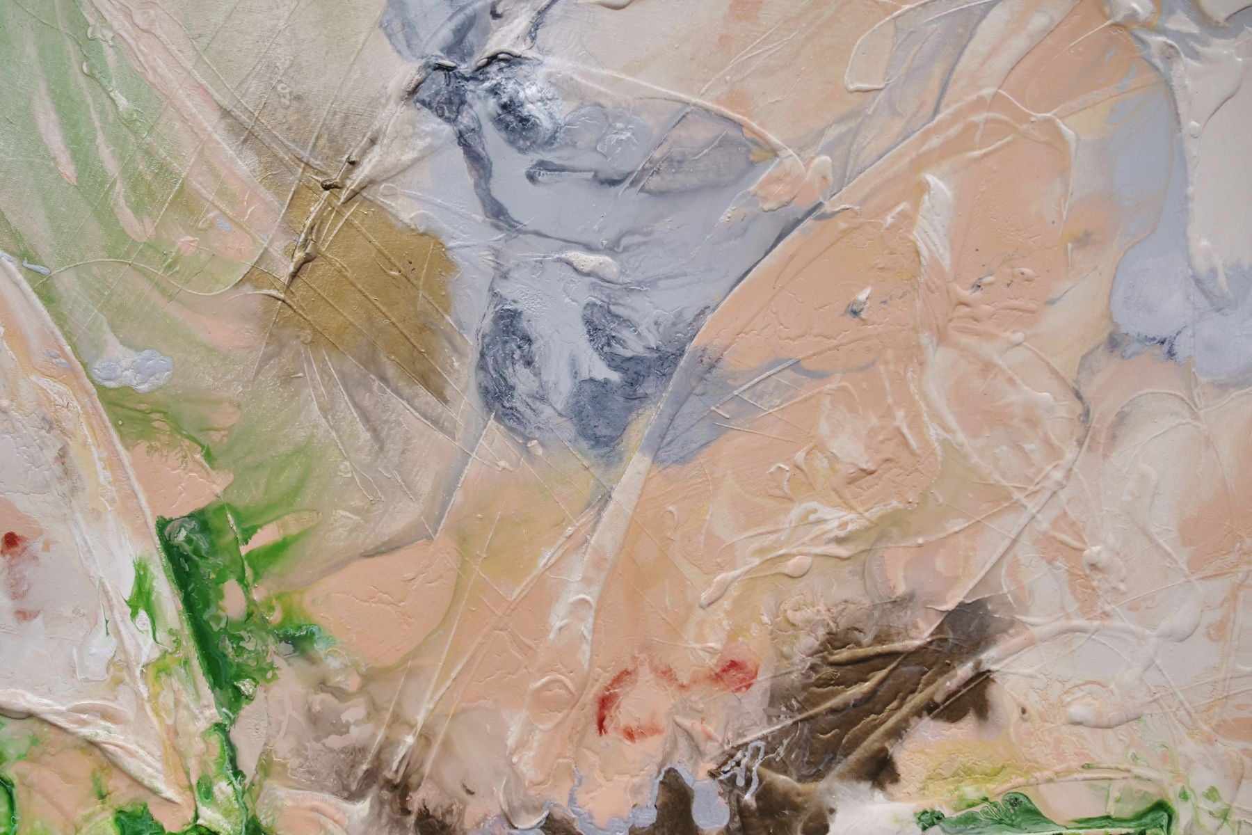 Nude By Design 160cm x 100cm Grey Green Textured Abstract Painting (SOLD)