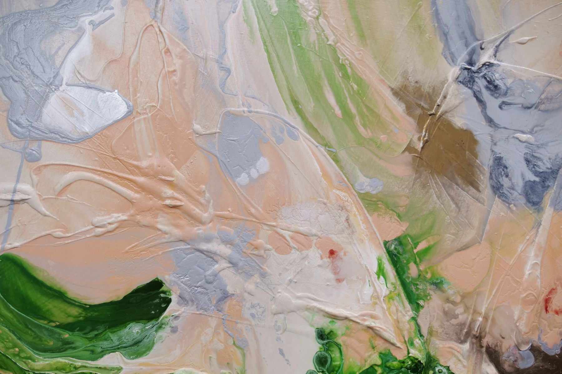 Nude By Design 160cm x 100cm Grey Green Textured Abstract Painting (SOLD)
