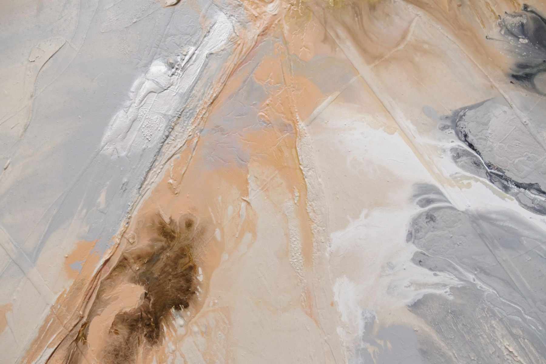 Nude Silver 120cm x 100cm Grey Pink Bronze Textured Abstract Painting (SOLD)