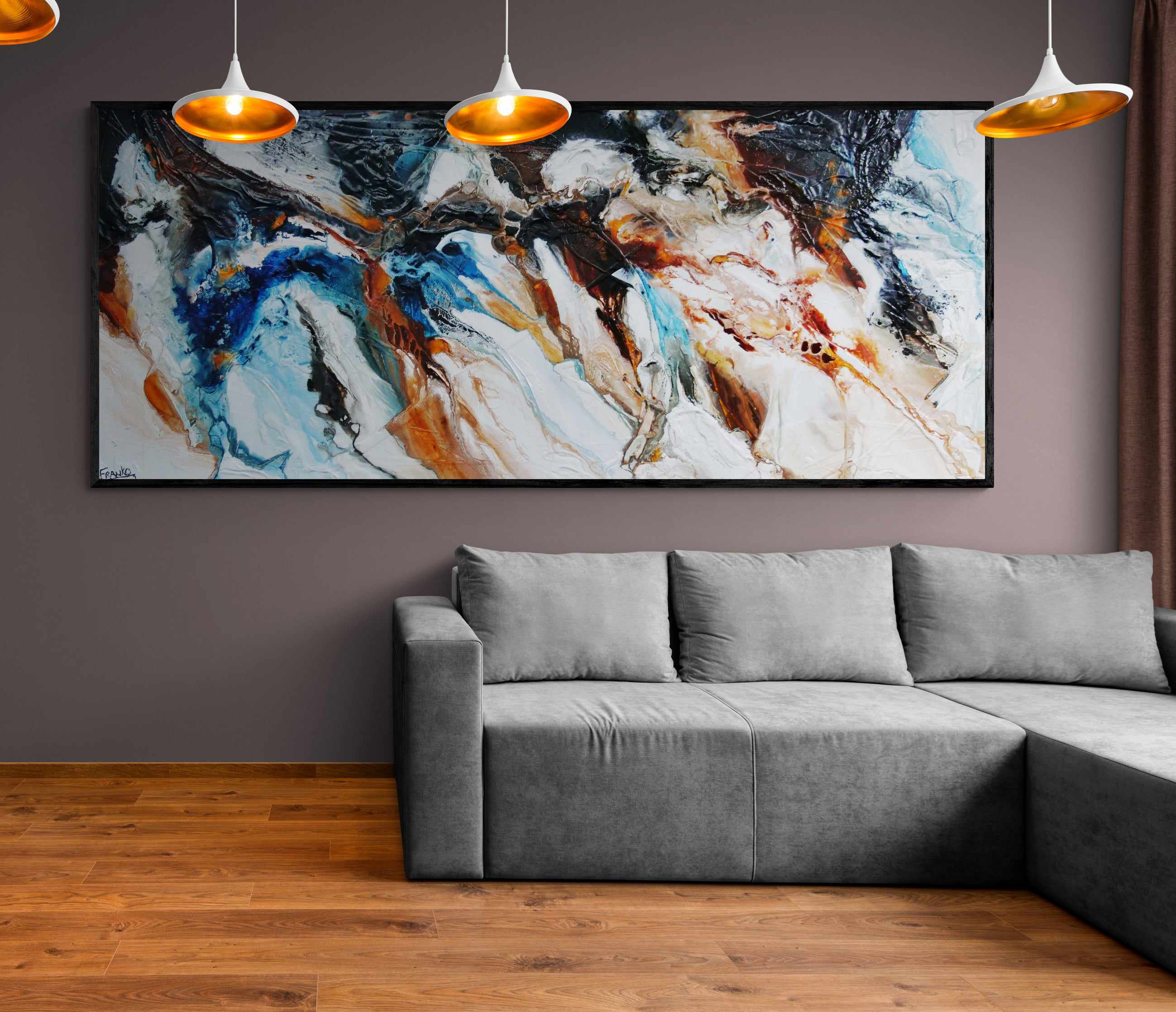 Obsidian Oxide 240cm x 100cm Blue Black Oxide Textured Abstract Painting (SOLD)-Abstract-[Franko_Artist]-[Australian_artist]-[Gold_Coast]-[Brisbane]-[modern]-[contemporary]-[original]-[Large_artwork]-[The_Block]-[Dream_Homes]-[ideas]-[Grand_Designs]-[Art_Lover]-Franklin Art Studio