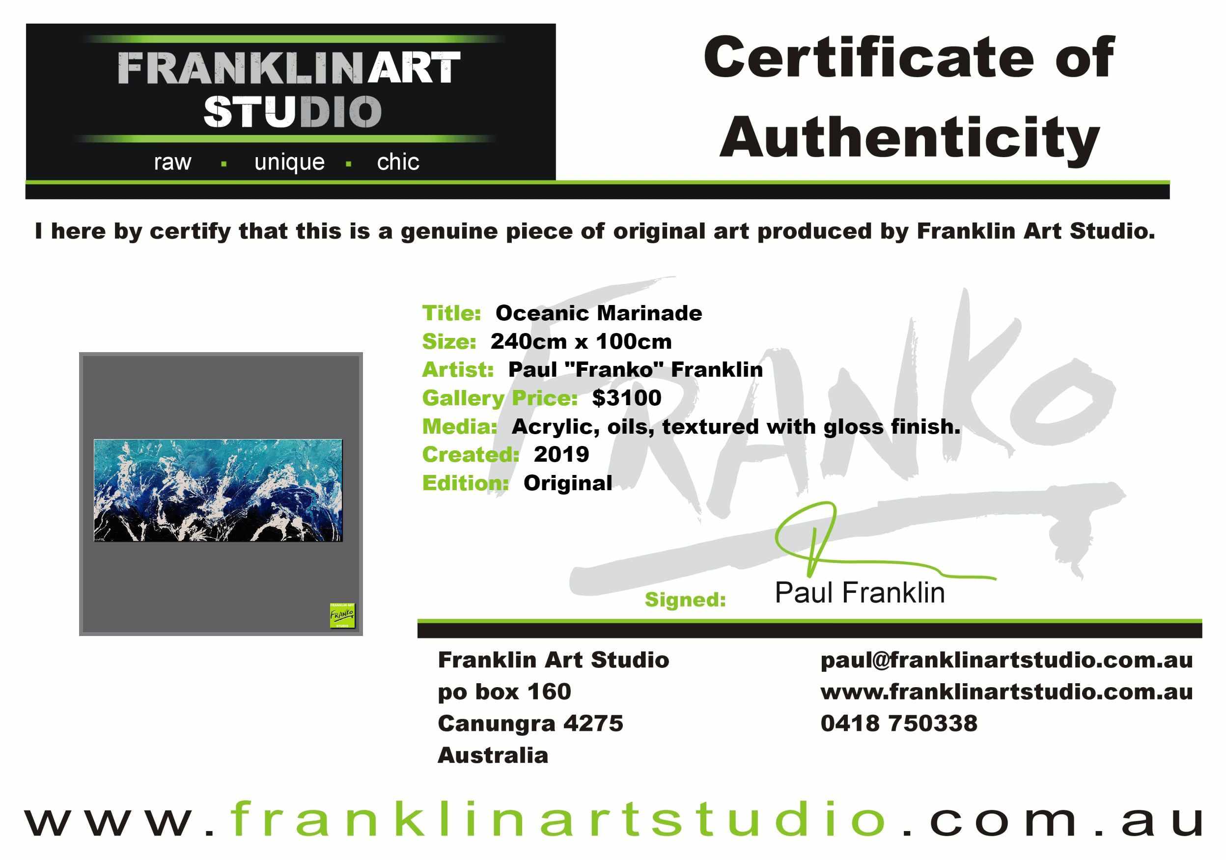 Oceanic Marinade 240cm x 100cm Cream Blue White Textured Abstract Painting (SOLD)-Abstract-[Franko_Artist]-[The_Block]-[Dream_Homes]-[ideas]-[Grand_Designs]-[Art_Lover]-Franklin Art Studio