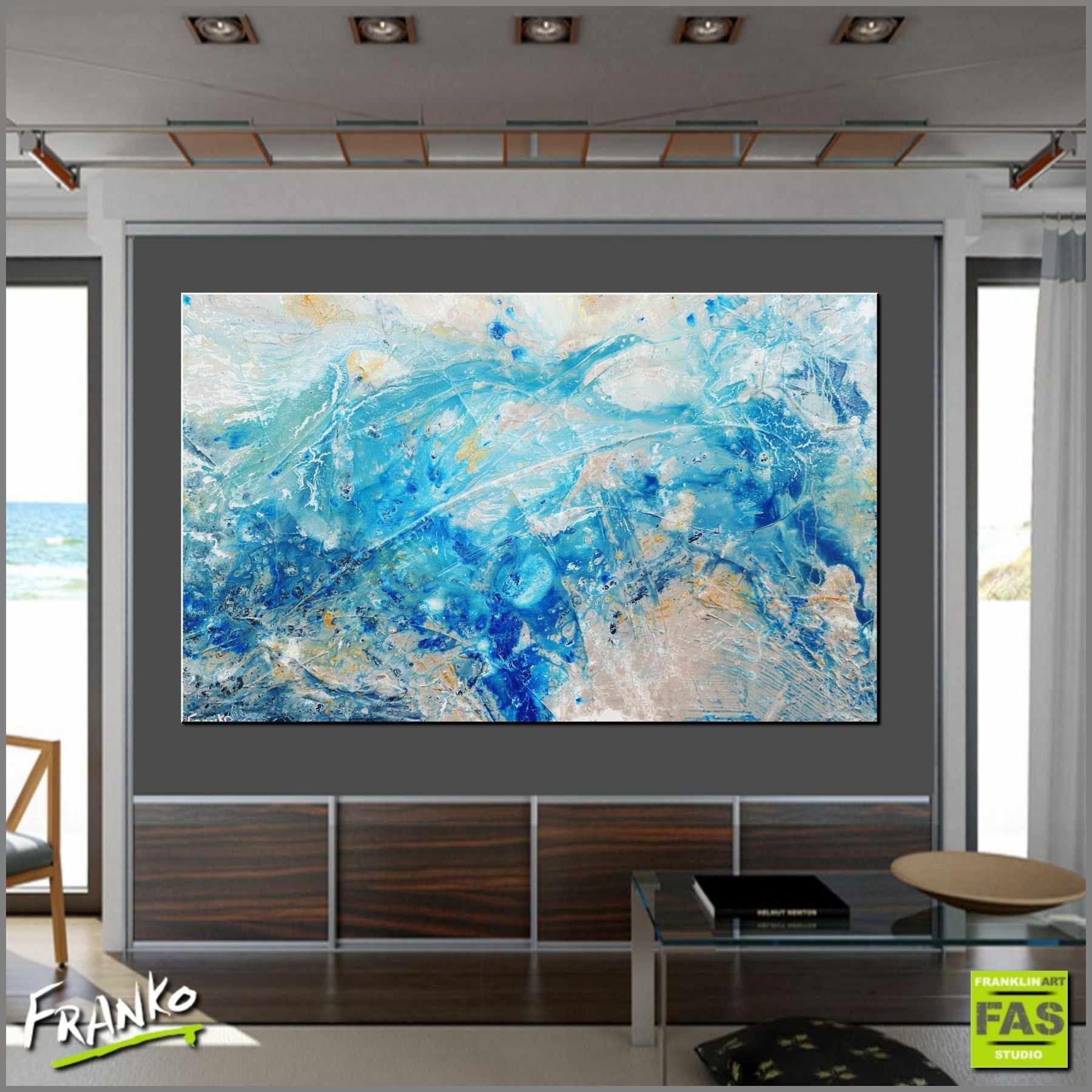 Oceanic Reef 160cm x 100cm Blue Creme Abstract Painting (SOLD)-Abstract-[Franko_Artist]-[Australian_artist]-[Gold_Coast]-[Brisbane]-[modern]-[contemporary]-[original]-[Large_artwork]-[The_Block]-[Dream_Homes]-[ideas]-[Grand_Designs]-[Art_Lover]-Franklin Art Studio