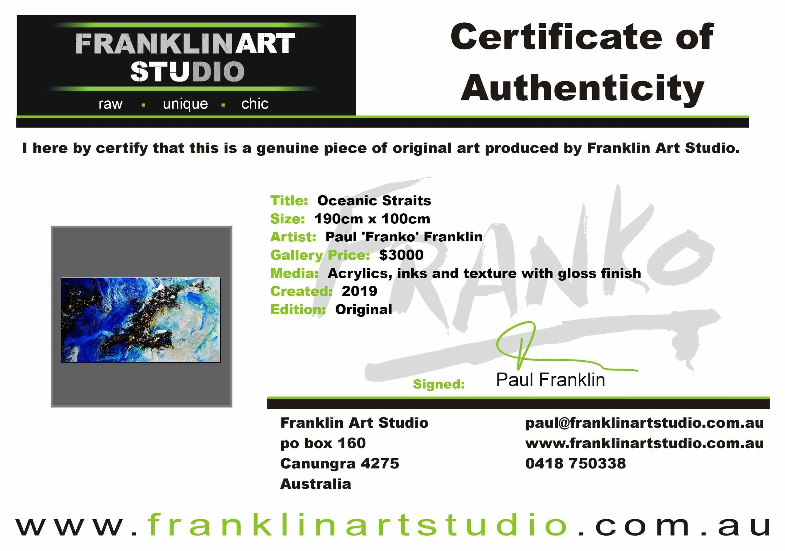 Oceanic Straits 190cm x 100cm Blue White Textured Abstract Painting (SOLD)-Abstract-[Franko_Artist]-[The_Block]-[Dream_Homes]-[ideas]-[Grand_Designs]-[Art_Lover]-Franklin Art Studio
