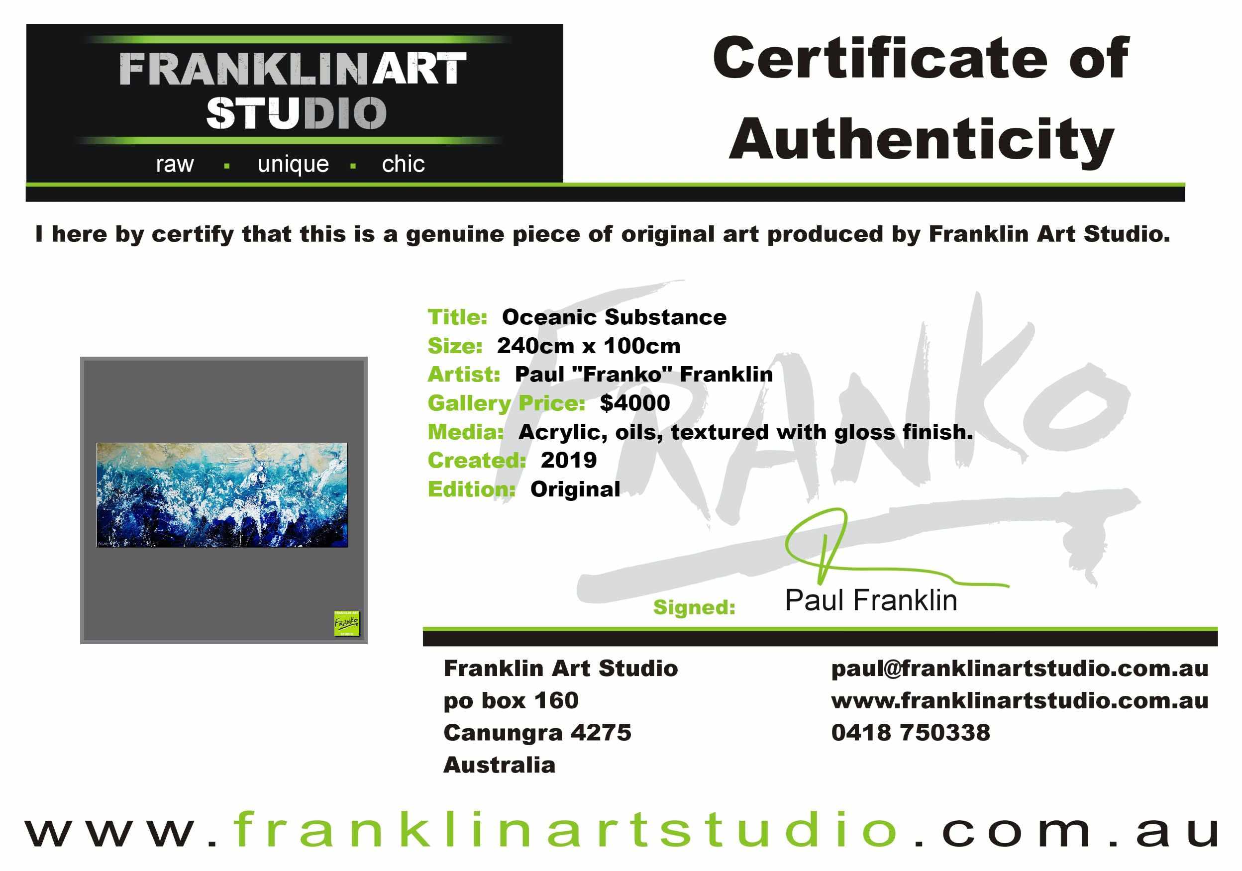 Oceanic Substance 240cm x 100cm Blue Cream White Textured Abstract Painting (SOLD)-Abstract-[Franko_Artist]-[The_Block]-[Dream_Homes]-[ideas]-[Grand_Designs]-[Art_Lover]-Franklin Art Studio