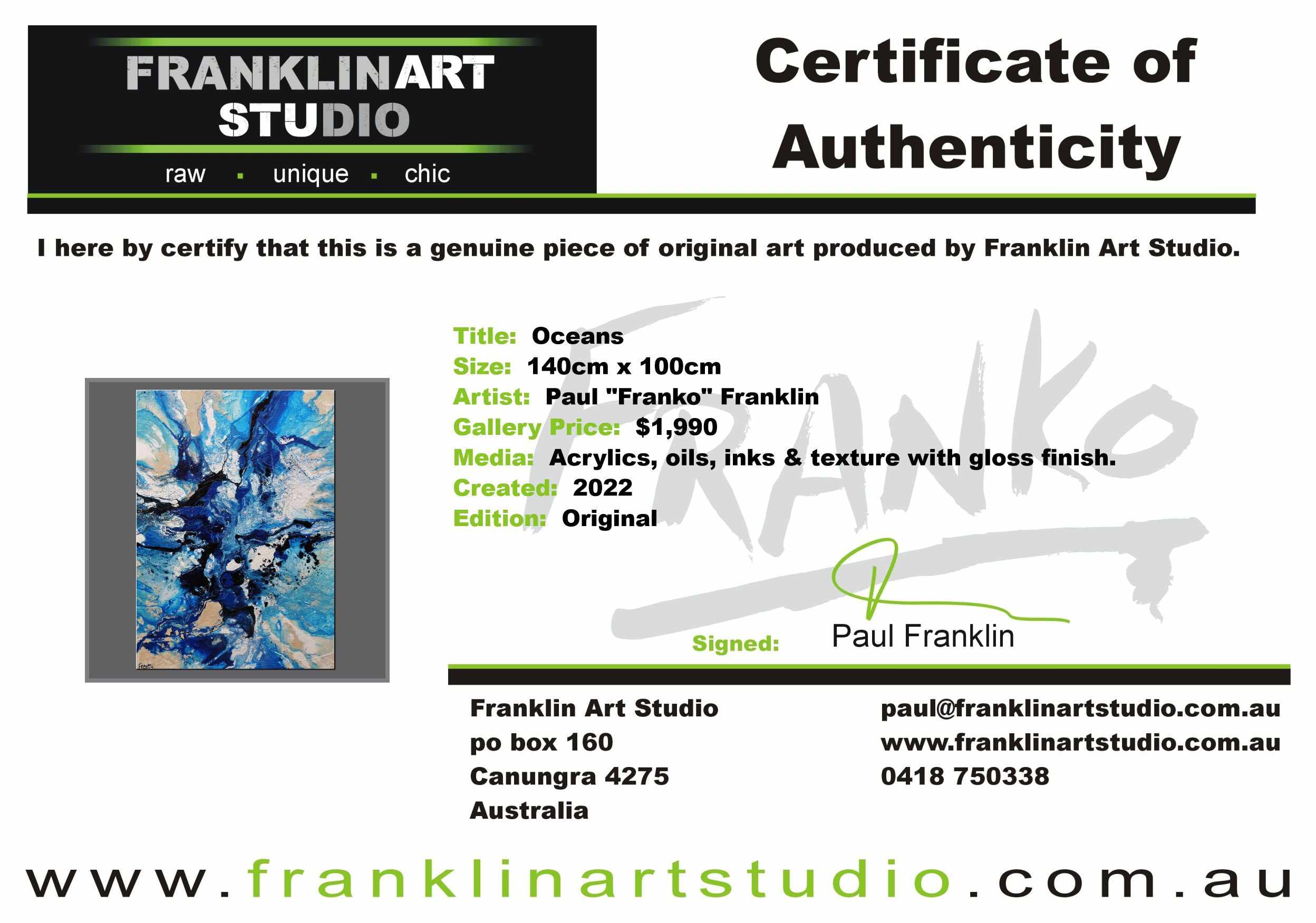 Oceans 140cm x 100cm Blue Cream Textured Abstract Painting (SOLD)-Abstract-[Franko_Artist]-[The_Block]-[Dream_Homes]-[ideas]-[Grand_Designs]-[Art_Lover]-Franklin Art Studio