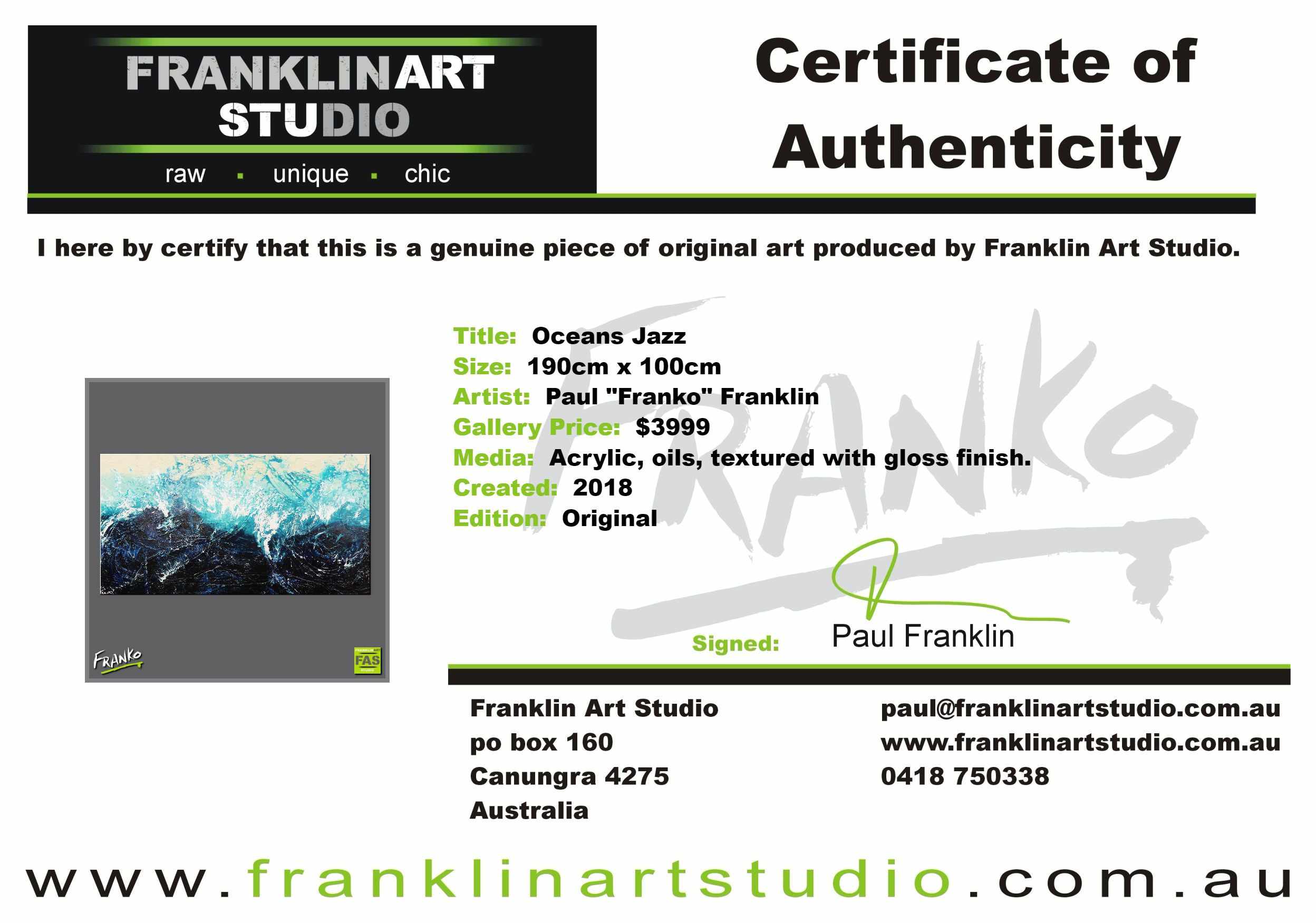 Oceans Jazz 190cm x 100cm Huge Blue Abstract Painting (SOLD)-Abstract-[Franko_Artist]-[The_Block]-[Dream_Homes]-[ideas]-[Grand_Designs]-[Art_Lover]-Franklin Art Studio