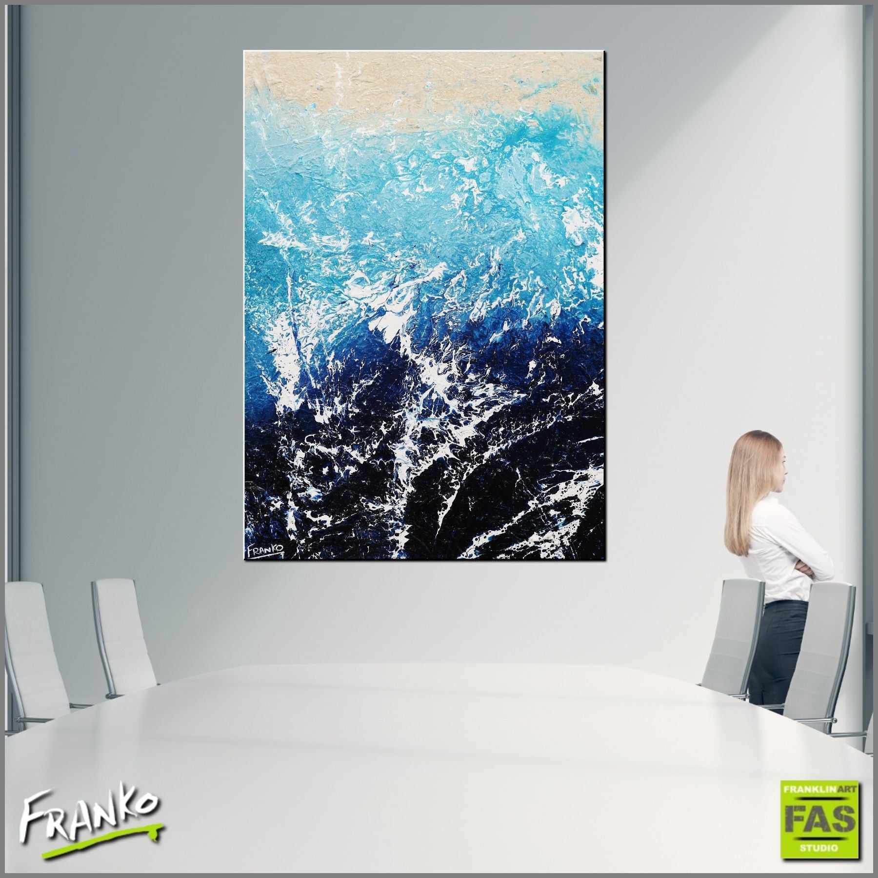 Oceans Lust 140cm x 100cm Blue Abstract Painting (SOLD)-Abstract-[Franko_Artist]-[Australian_artist]-[Gold_Coast]-[Brisbane]-[modern]-[contemporary]-[original]-[Large_artwork]-[The_Block]-[Dream_Homes]-[ideas]-[Grand_Designs]-[Art_Lover]-Franklin Art Studio