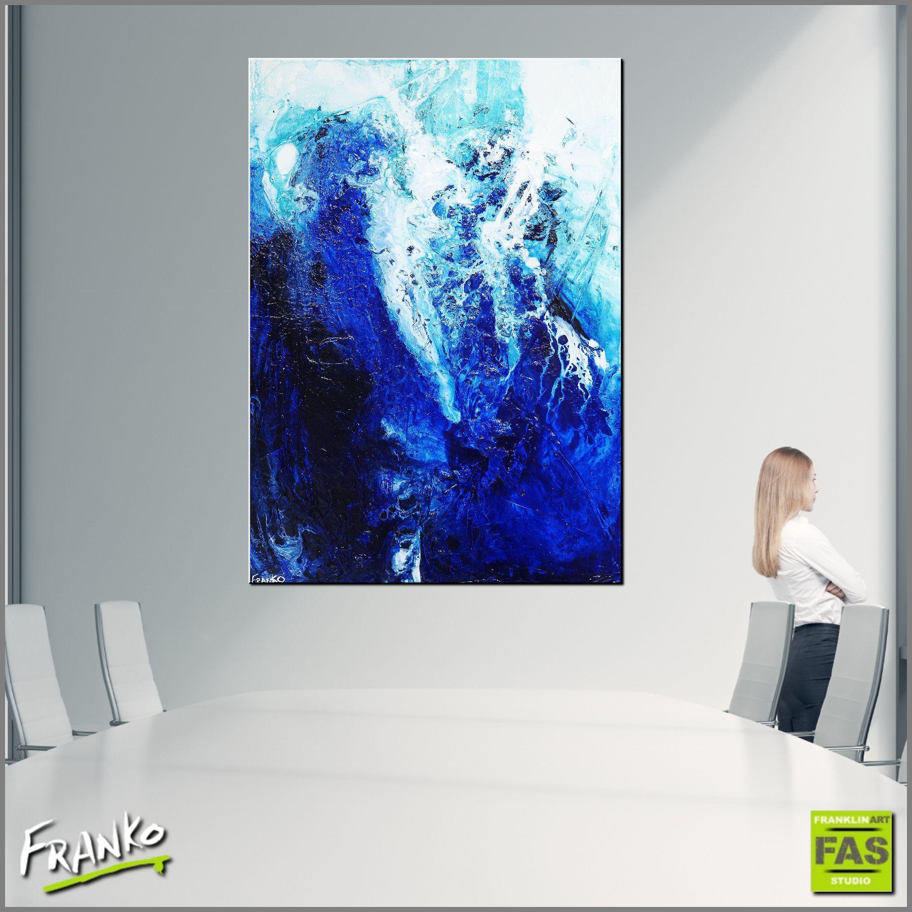Oceans Symphony 140cm x 100cm Blue White Abstract Painting (SOLD)-Abstract-[Franko_Artist]-[Australian_artist]-[Gold_Coast]-[Brisbane]-[modern]-[contemporary]-[original]-[Large_artwork]-[The_Block]-[Dream_Homes]-[ideas]-[Grand_Designs]-[Art_Lover]-Franklin Art Studio