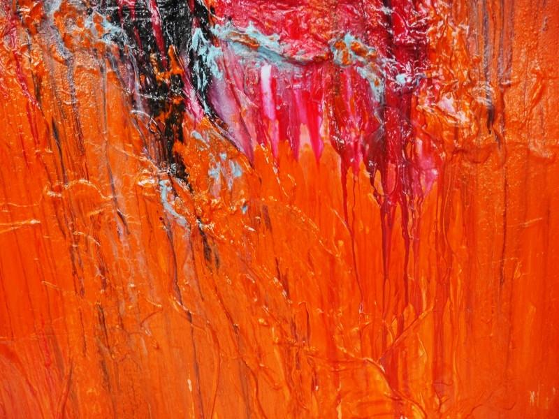 Orange Dessert 140cm x 100cm Orange red Abstract Painting (SOLD)