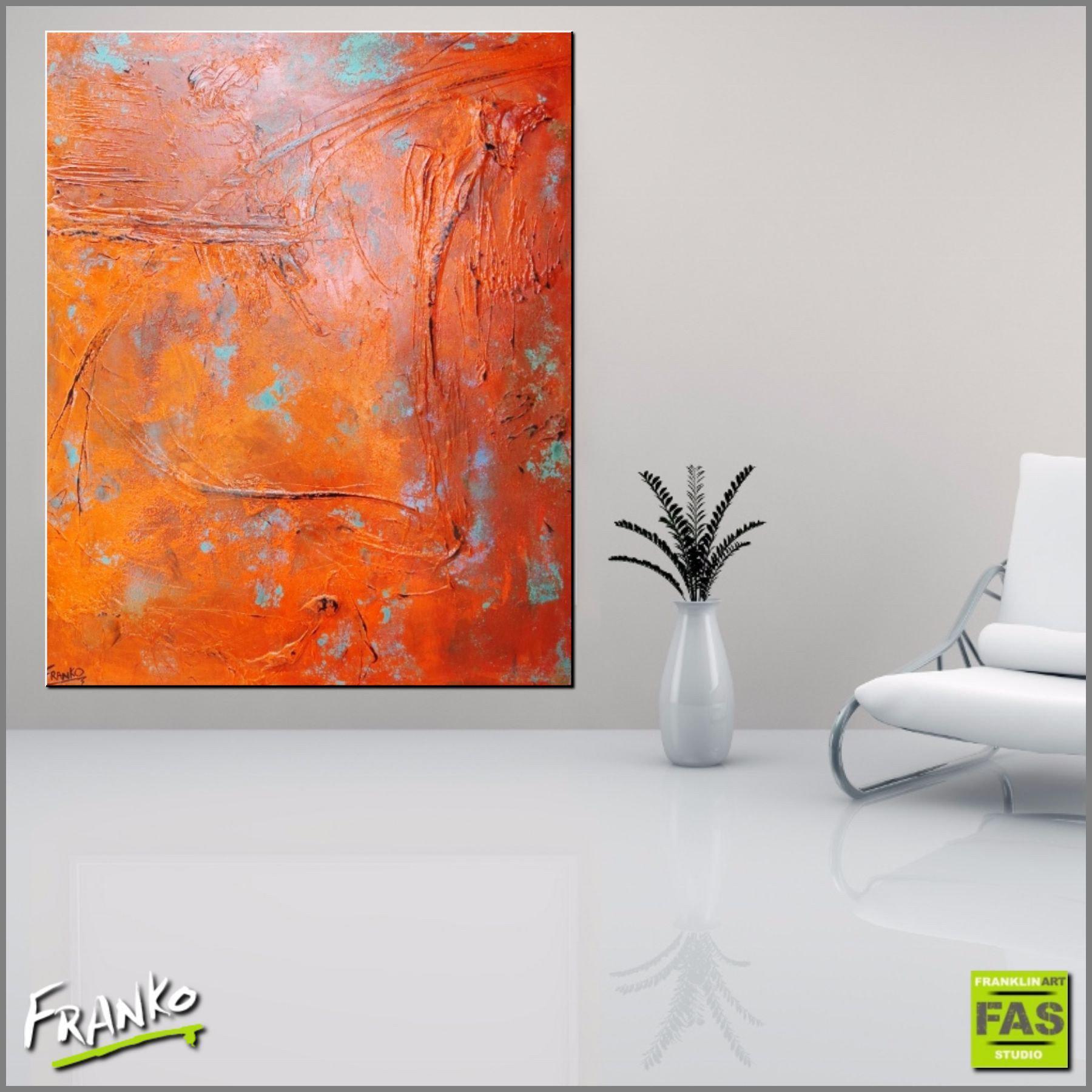 Orange and Teal Deconstruct 120cm x 150cm Orange Abstract Painting (SOLD)-abstract-[Franko_Artist]-[Australian_artist]-[Gold_Coast]-[Brisbane]-[modern]-[contemporary]-[original]-[Large_artwork]-[The_Block]-[Dream_Homes]-[ideas]-[Grand_Designs]-[Art_Lover]-Franklin Art Studio