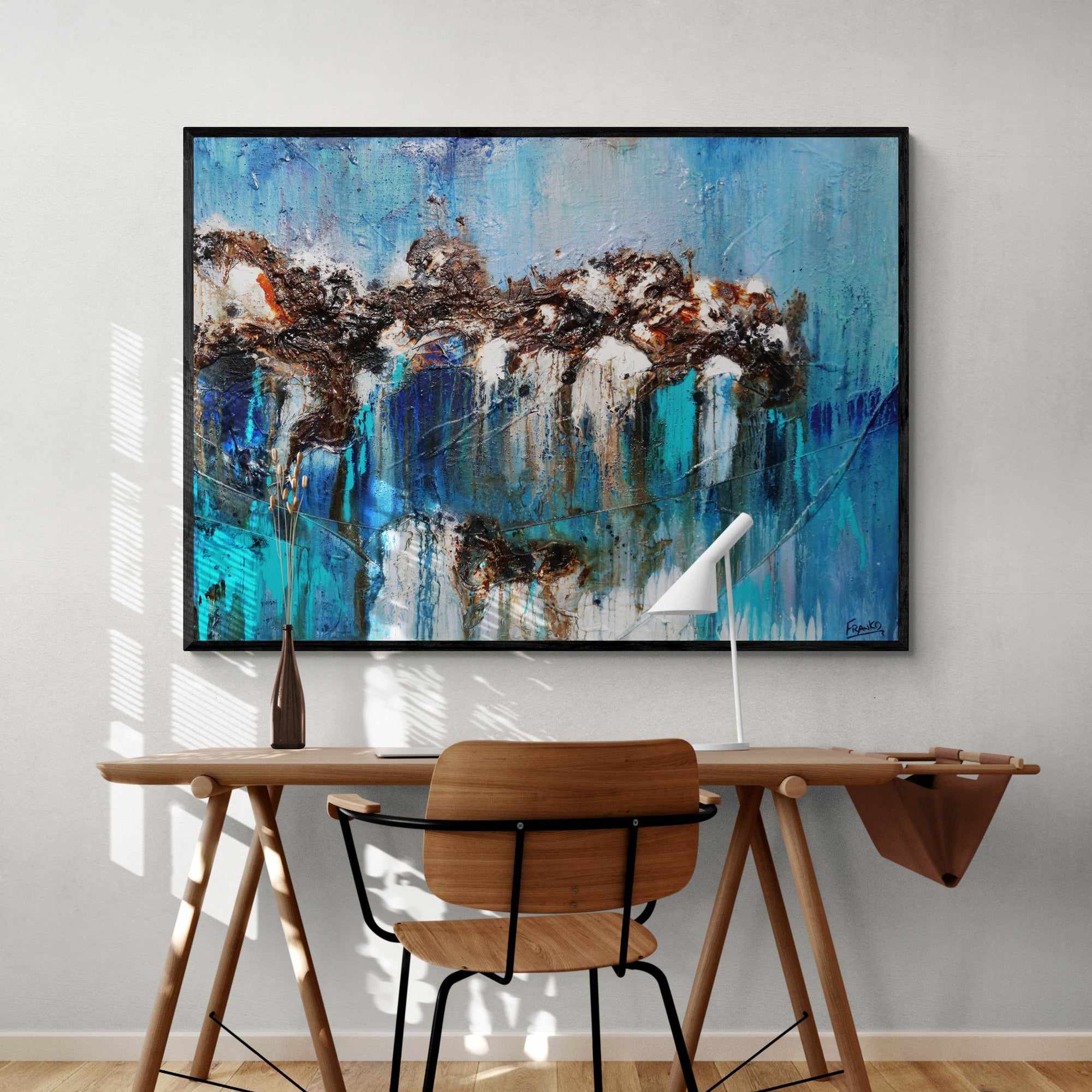 Organic Jade 140cm x 100cm Jade Blue Textured Abstract Painting (SOLD)-Abstract-[Franko_Artist]-[Australian_artist]-[Gold_Coast]-[Brisbane]-[modern]-[contemporary]-[original]-[Large_artwork]-[The_Block]-[Dream_Homes]-[ideas]-[Grand_Designs]-[Art_Lover]-Franklin Art Studio