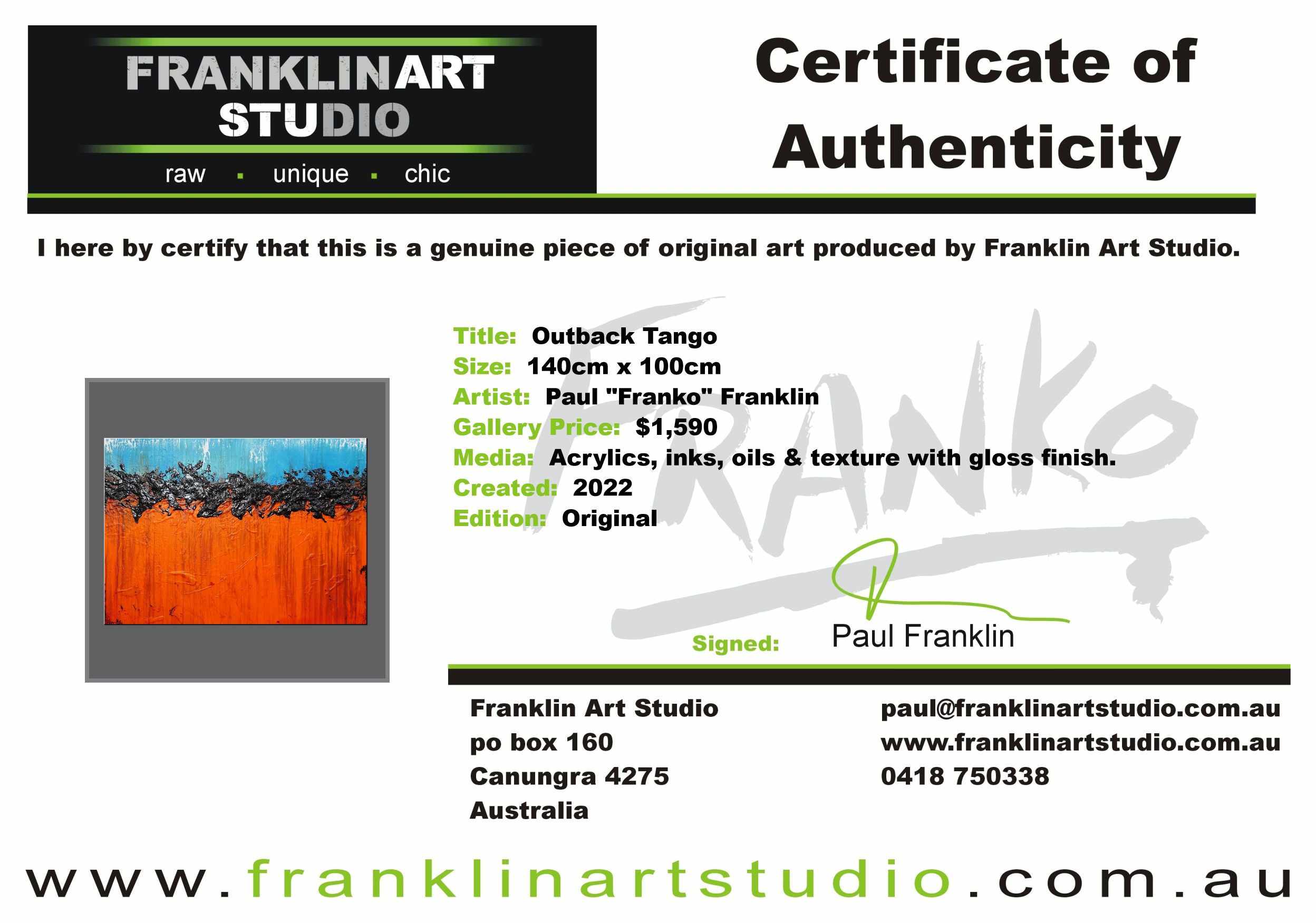 Outback Tango 140cm x 100cm Blue Orange Textured Abstract Painting (SOLD)-Abstract-[Franko_Artist]-[The_Block]-[Dream_Homes]-[ideas]-[Grand_Designs]-[Art_Lover]-Franklin Art Studio