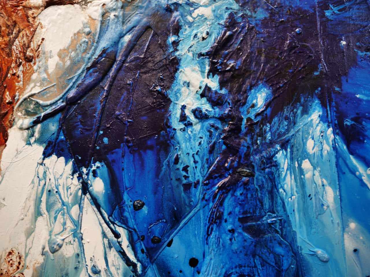 Oxide Landscape 120cm x 150cm Blue Oxide Textured Abstract Painting (SOLD)