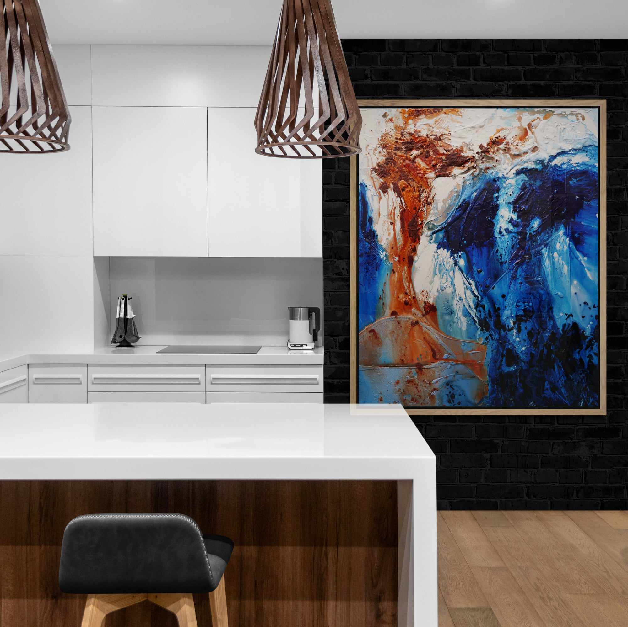 Oxide Landscape 120cm x 150cm Blue Oxide Textured Abstract Painting (SOLD)-Abstract-[Franko_Artist]-[Australian_artist]-[Gold_Coast]-[Brisbane]-[modern]-[contemporary]-[original]-[Large_artwork]-[The_Block]-[Dream_Homes]-[ideas]-[Grand_Designs]-[Art_Lover]-Franklin Art Studio