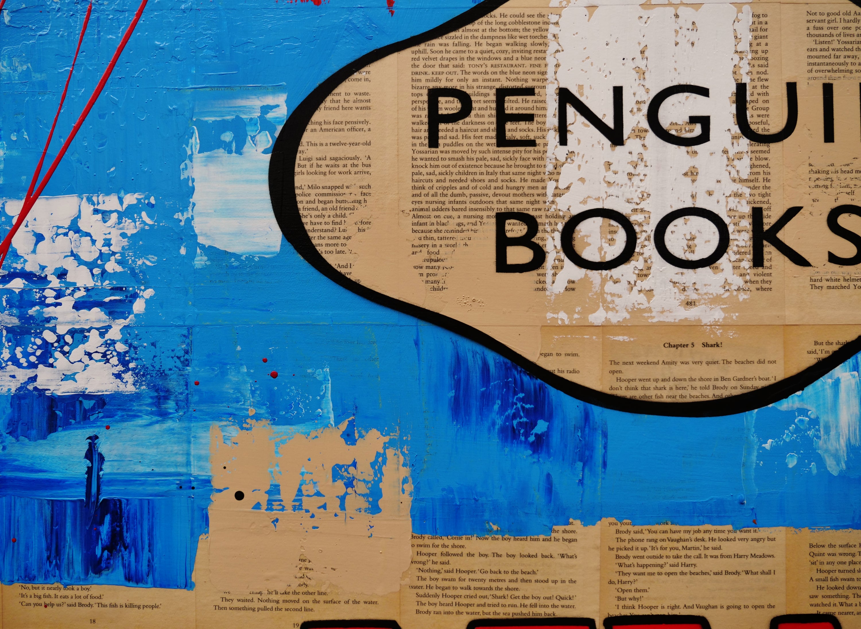 Jaws 140cm x 100cm Urban Pop Book Club Painting (SOLD)