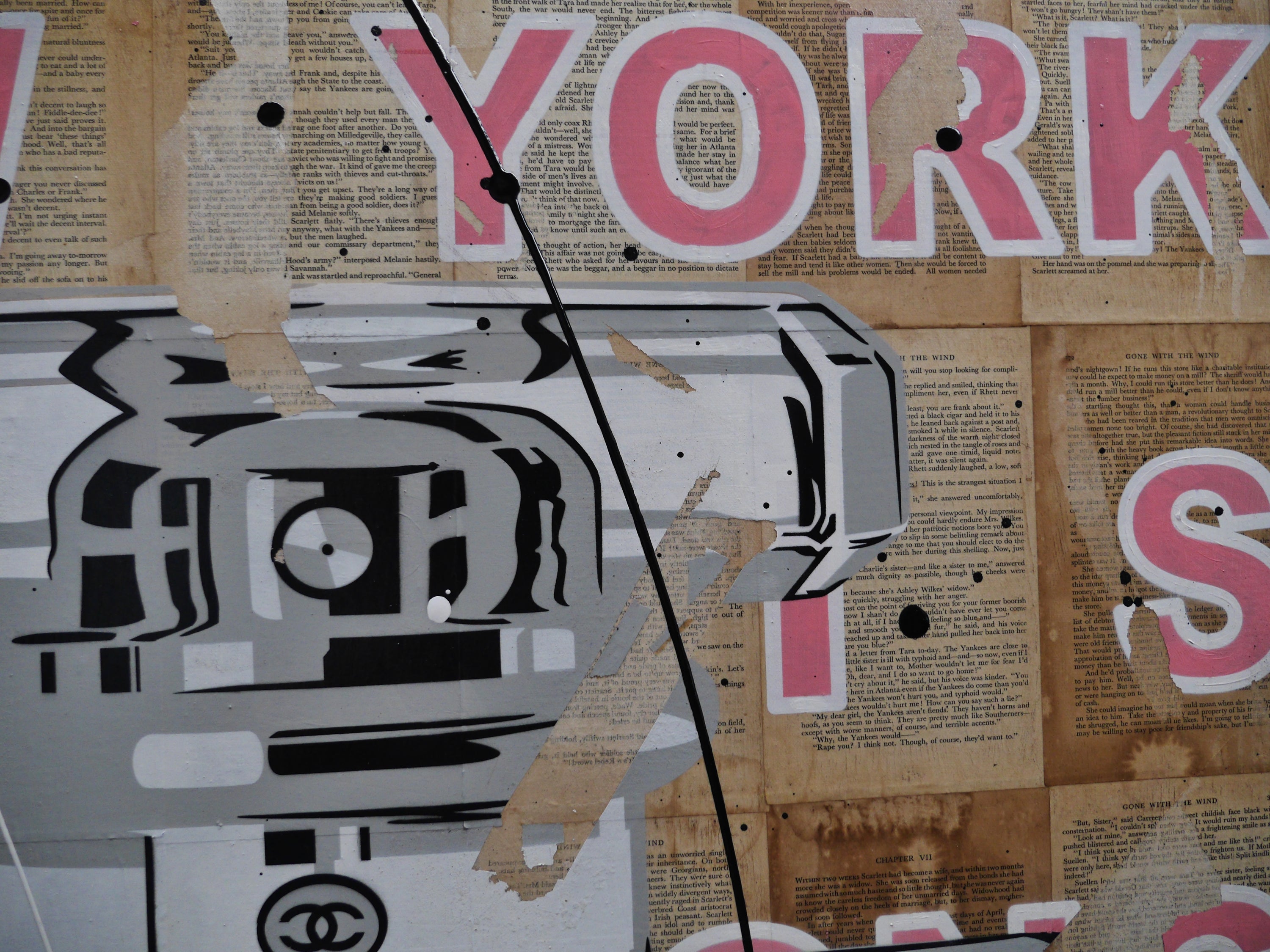 Ripped Fragrances 140cm x 100cm Chanel Perfume Bottle Urban Pop Book Club Painting (SOLD)
