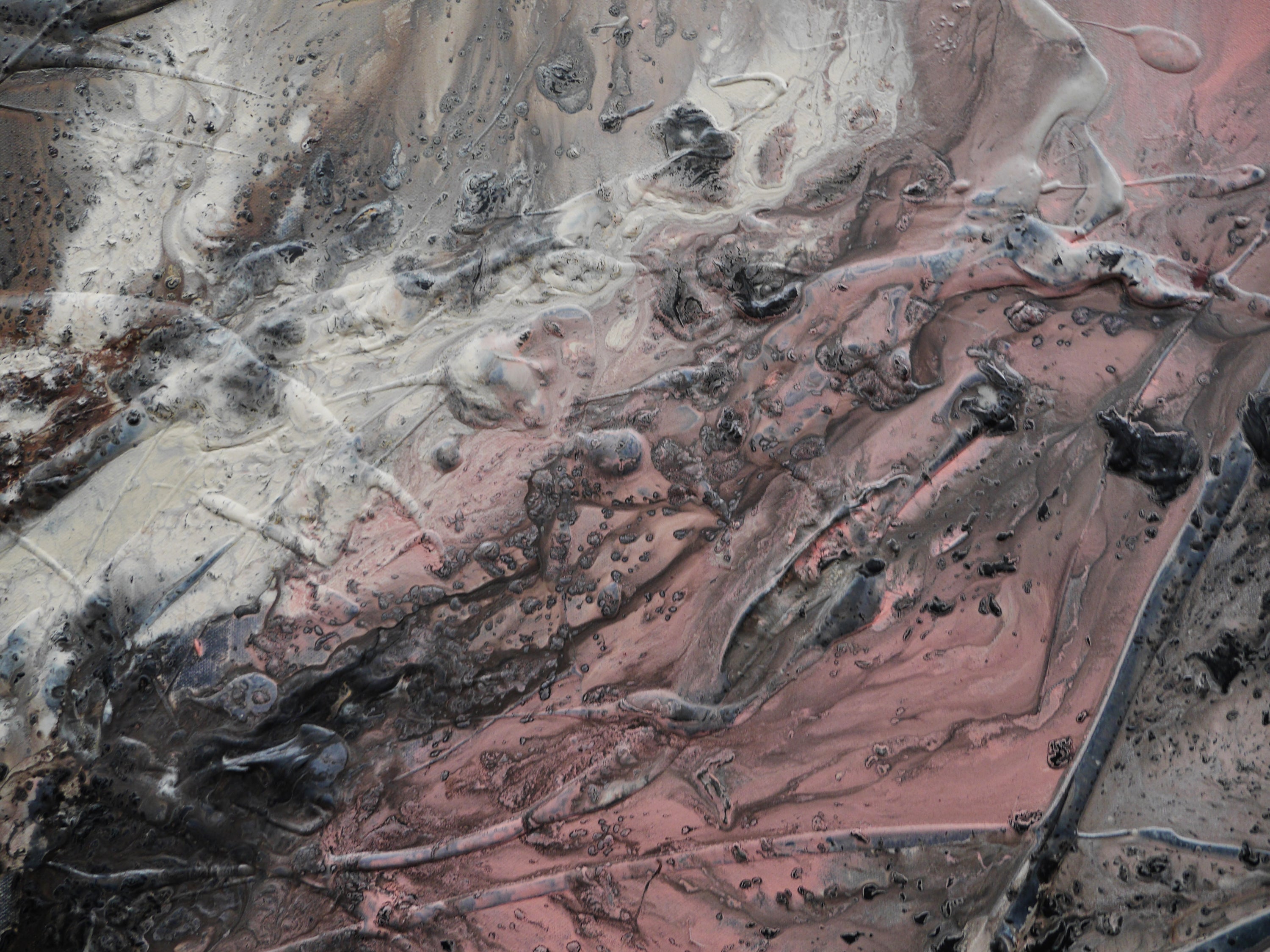 Musk 160cm x 60cm Grey Musk Rusts Textured Abstract Painting (SOLD)
