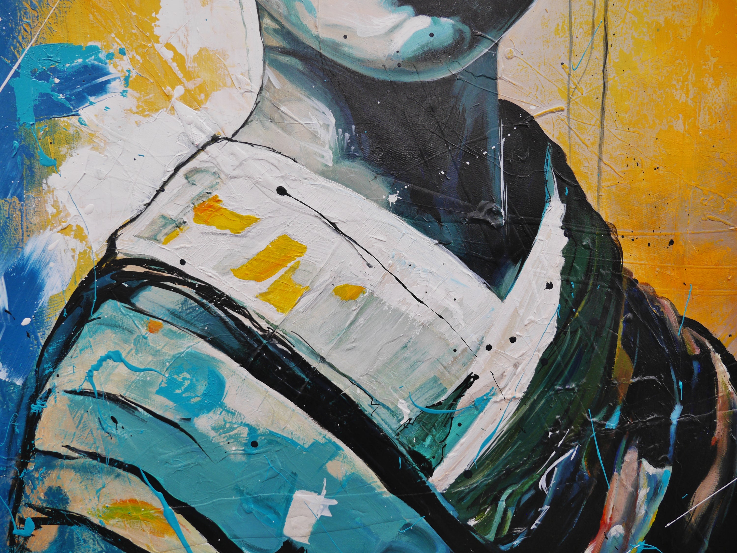 Kawaii "Pretty" 120cm x 150cm Brave and Beautiful Abstract Framed Textured Painting (SOLD)