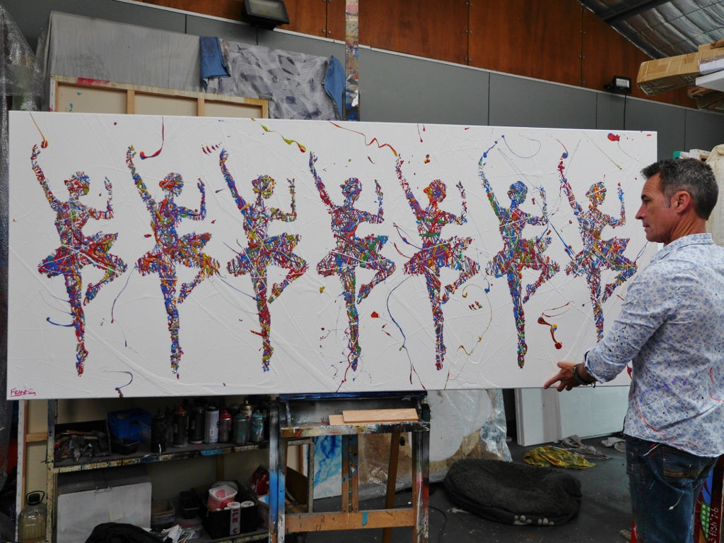 The Nutcracker Seven 240cm x 100cm Ballerina Pop Art Painting-urban pop-[Franko]-[Australian]-[Popular]-[Best Selling]-Franklin Art Studio