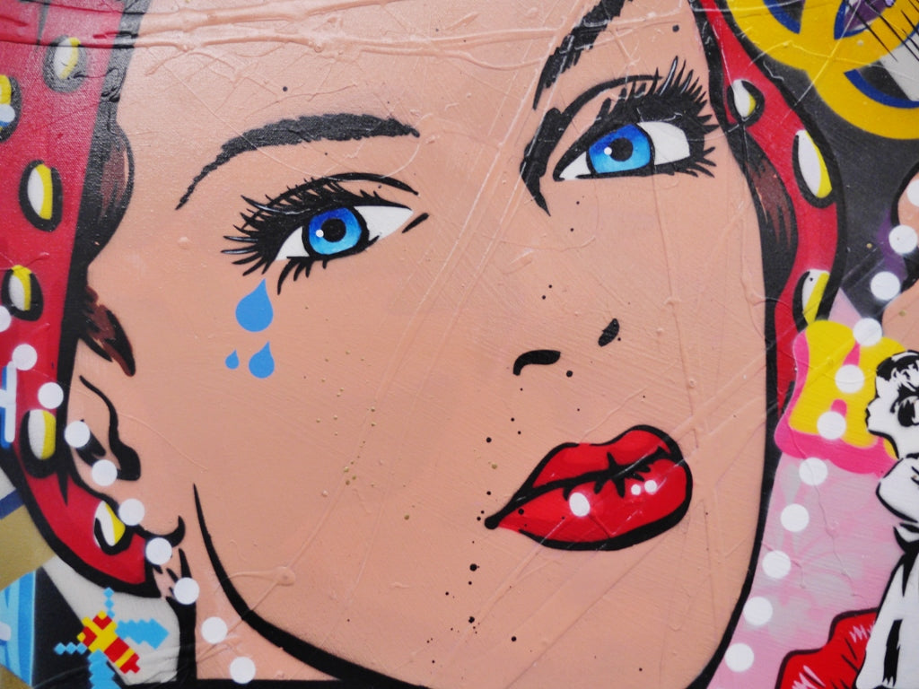Be your own Rosie 140cm x 100cm Rosie The Riveter Textured Urban Pop Art Painting (SOLD)