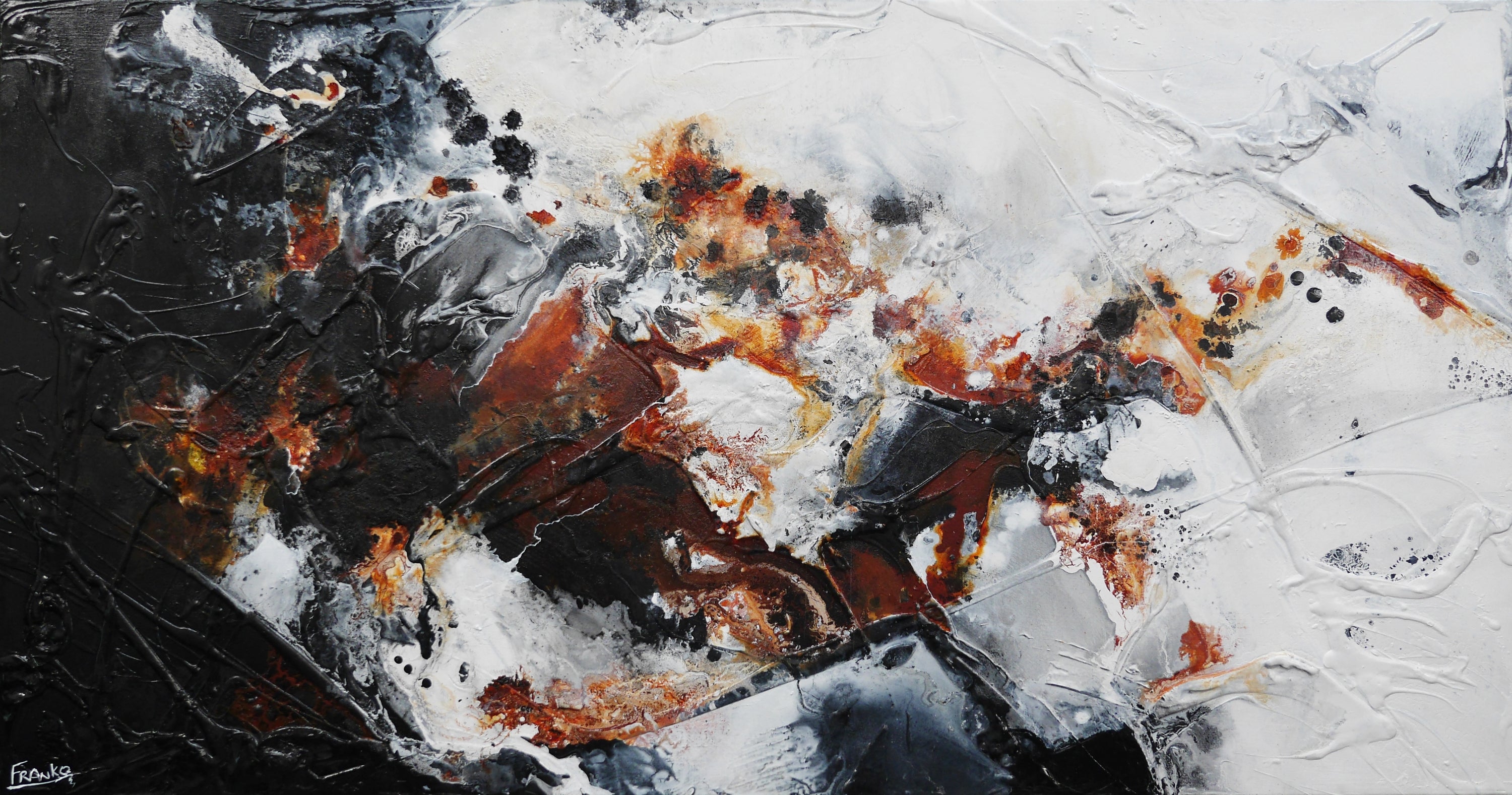 Roxide 190cm x 100cm Textured Abstract Painting (SOLD)-Abstract-[Franko_Artist]-[Australian_artist]-[Gold_Coast]-[Brisbane]-[modern]-[contemporary]-[original]-[Large_artwork]-Franklin Art Studio