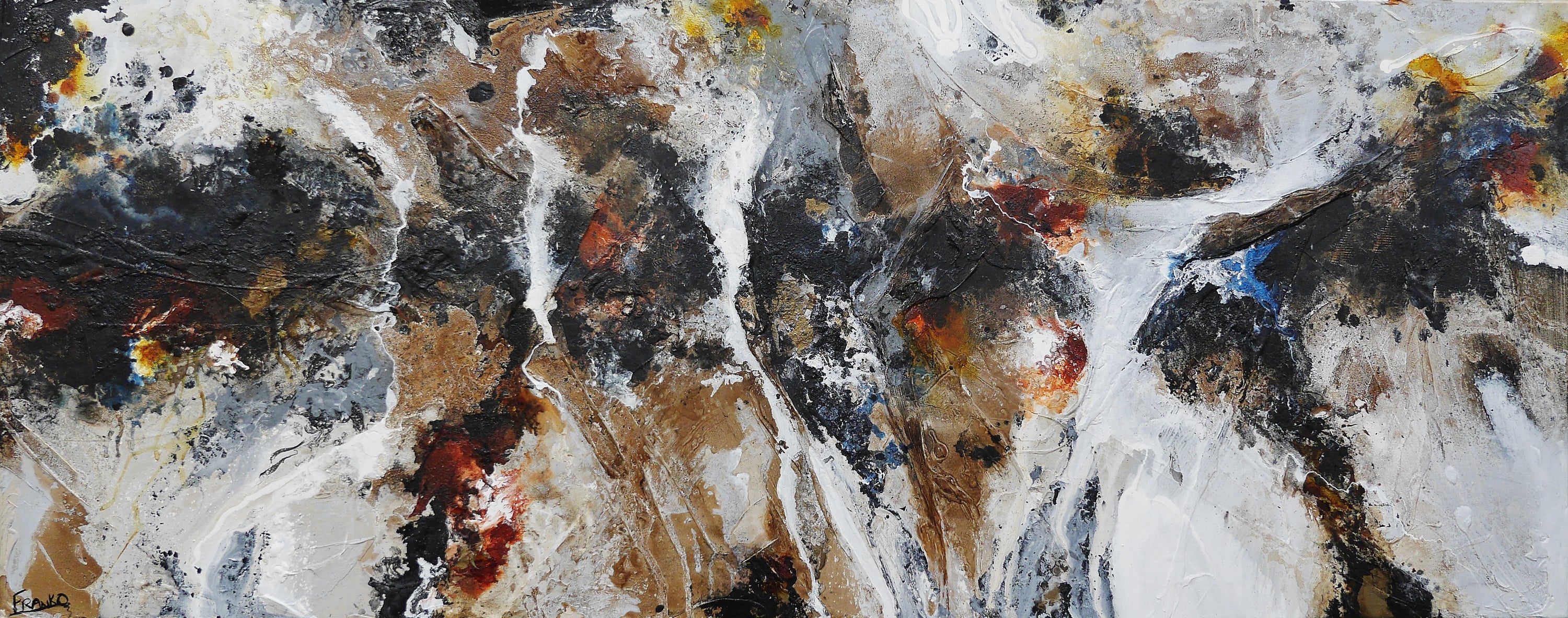 Raw Tectonic 200cm x 80cm Rustic Textured Abstract Painting (SOLD)-Abstract-[Franko_Artist]-[Australian_artist]-[Gold_Coast]-[Brisbane]-[modern]-[contemporary]-[original]-[Large_artwork]-Franklin Art Studio