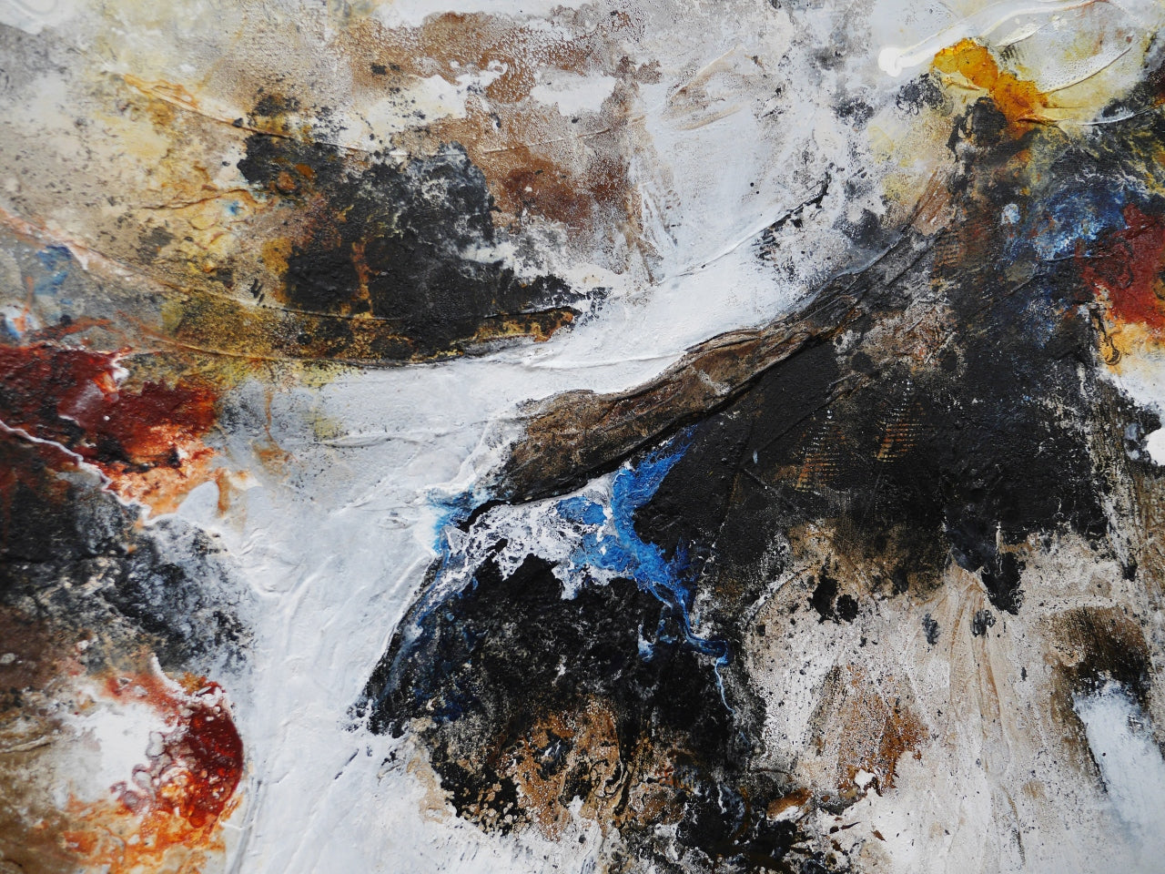 Raw Tectonic 200cm x 80cm Rustic Textured Abstract Painting (SOLD)