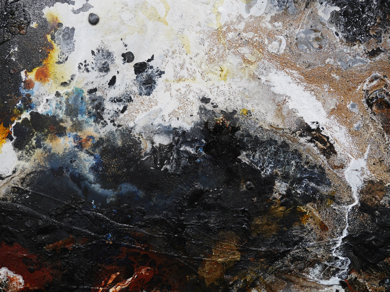 Raw Tectonic 200cm x 80cm Rustic Textured Abstract Painting (SOLD)