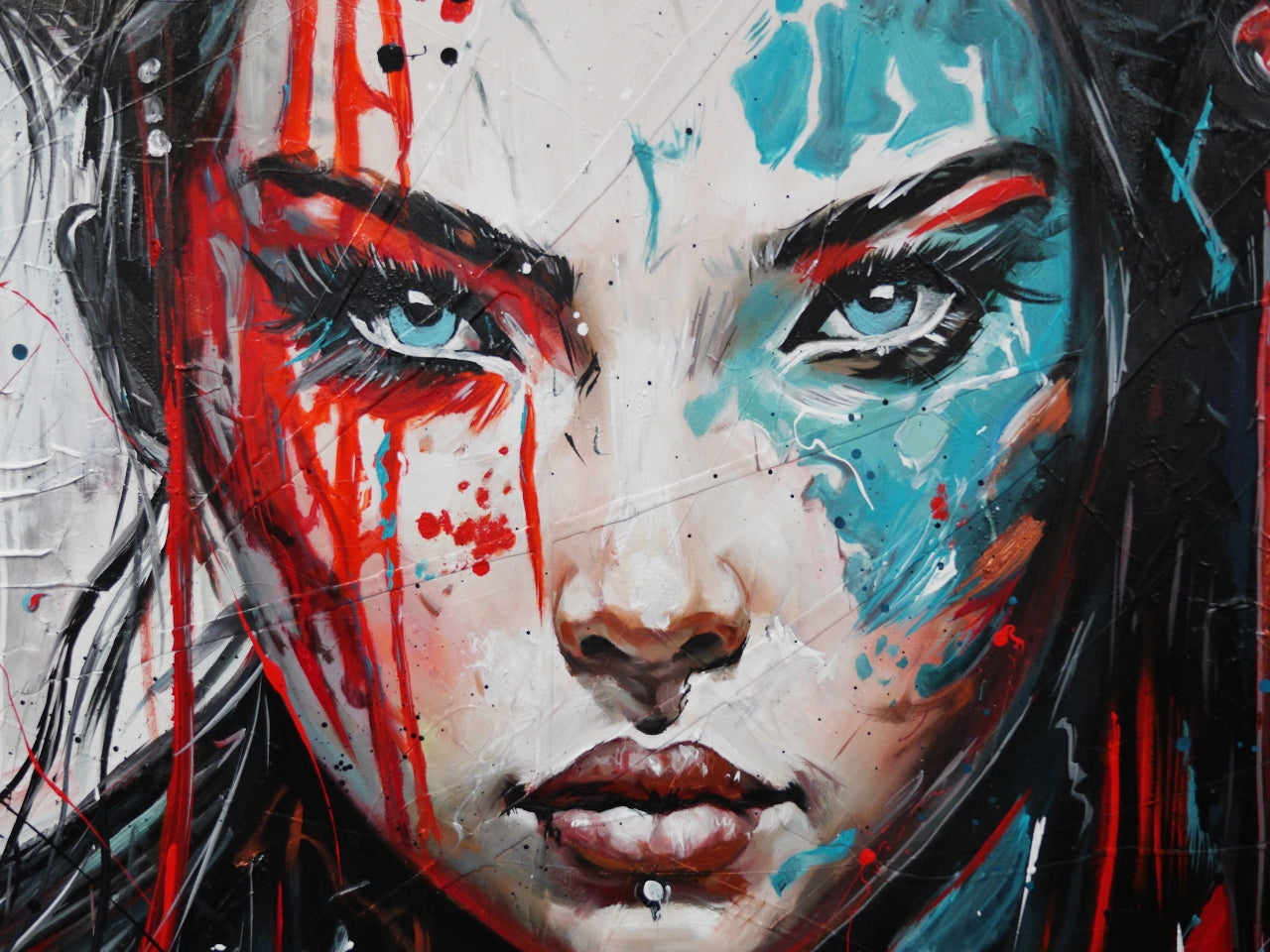 Nakano 160cm x 100cm Brave and Beautiful Abstract Realism Framed Textured Painting (SOLD)