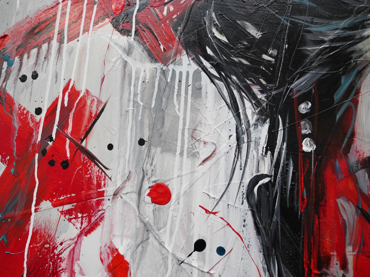 Nakano 160cm x 100cm Brave and Beautiful Abstract Realism Framed Textured Painting (SOLD)