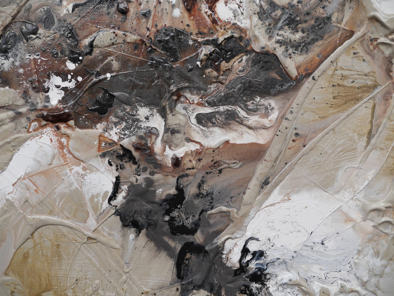 Rusted Almond 190cm x 100cm Textured Abstract Painting (SOLD)