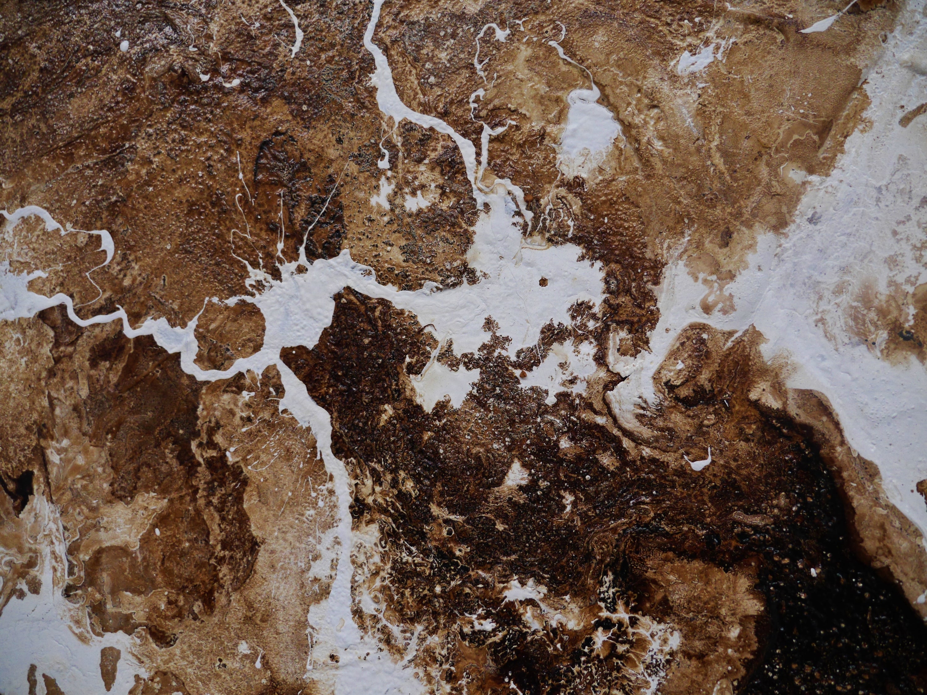 Raw Finesse 240cm x 100cm Rust White Textured Abstract Painting (SOLD)