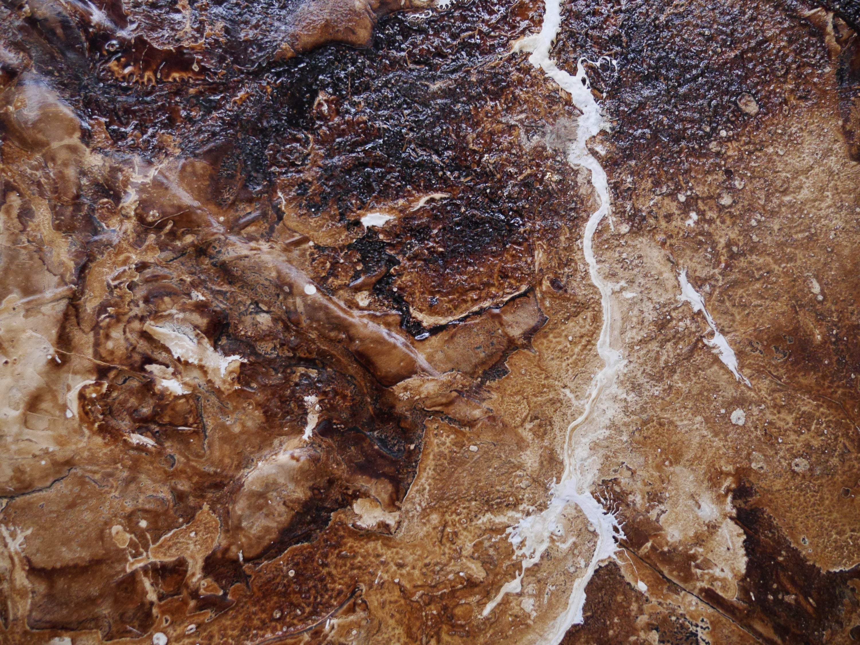 Raw Finesse 240cm x 100cm Rust White Textured Abstract Painting (SOLD)