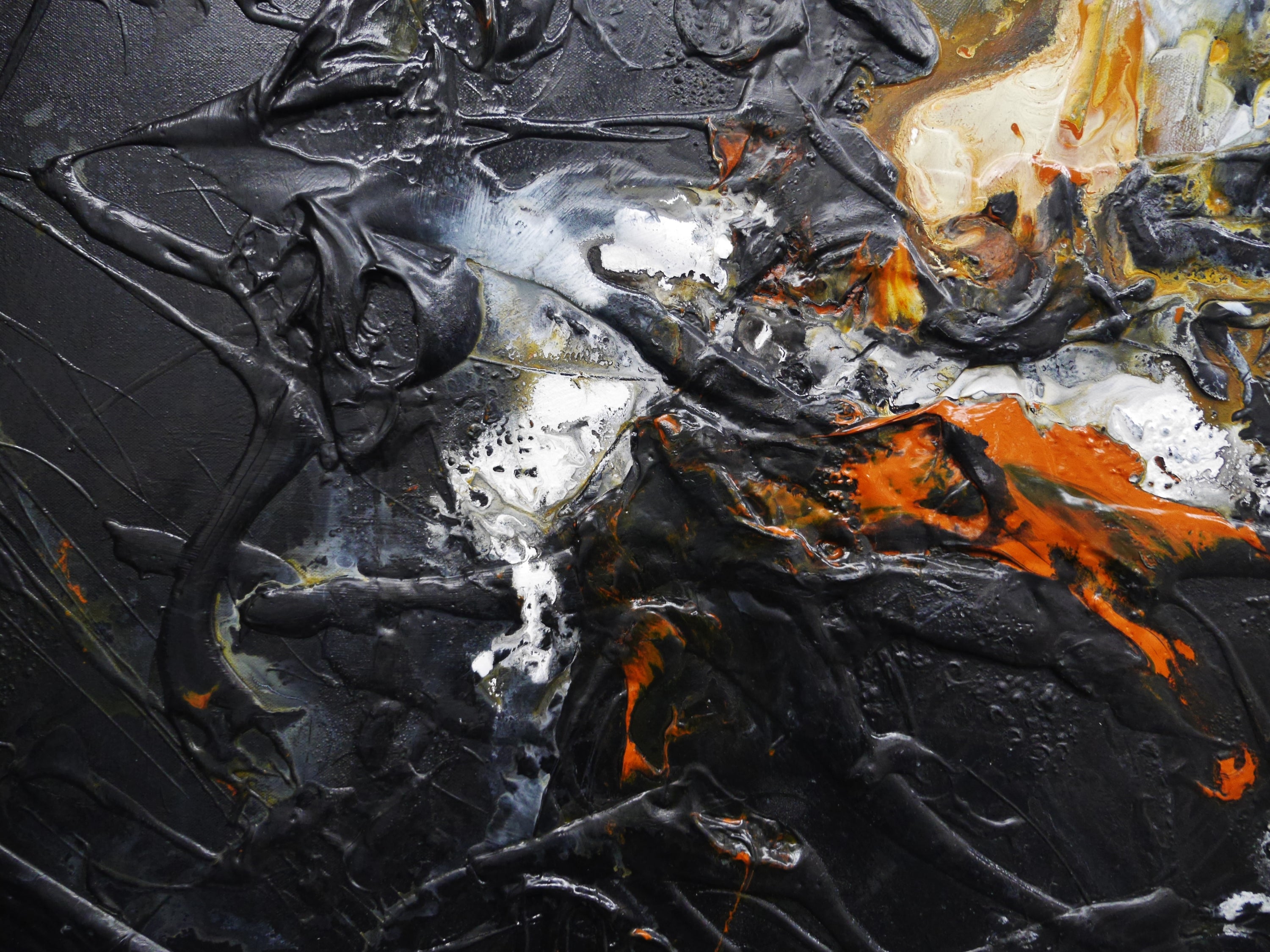Sienna Steel 240cm x 100cm Textured Abstract Painting (SOLD)