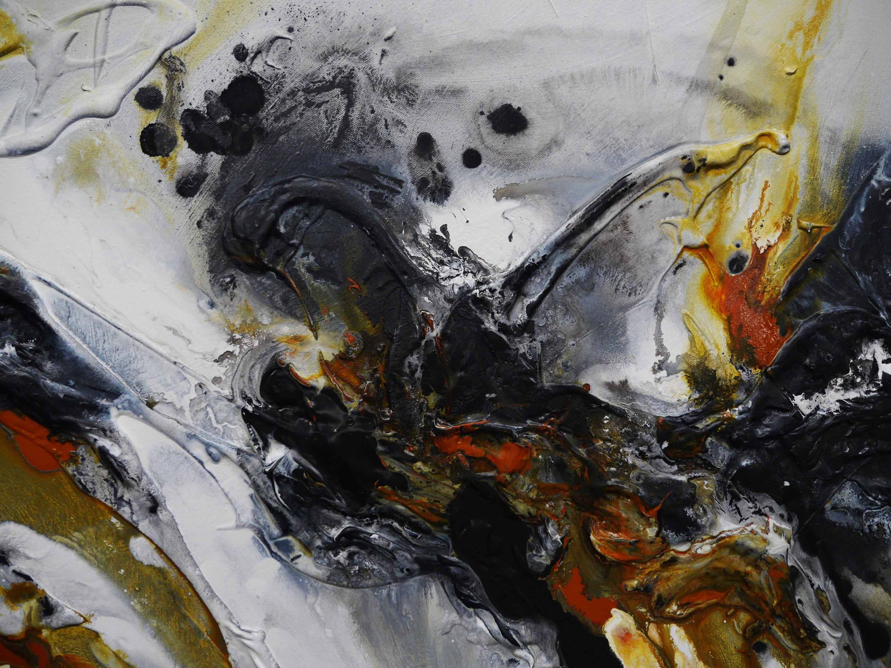 Sienna Steel 240cm x 100cm Textured Abstract Painting (SOLD)